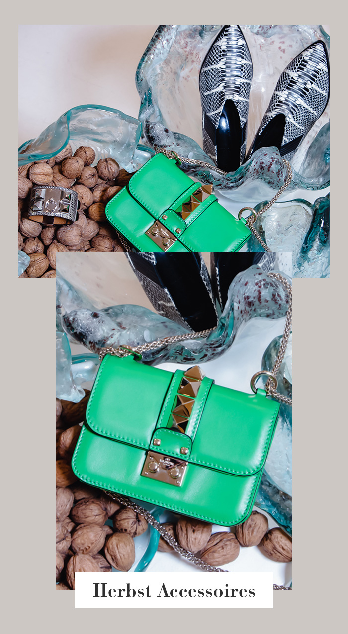 Herbst-Accessoires: Valentino Handtasche, grün