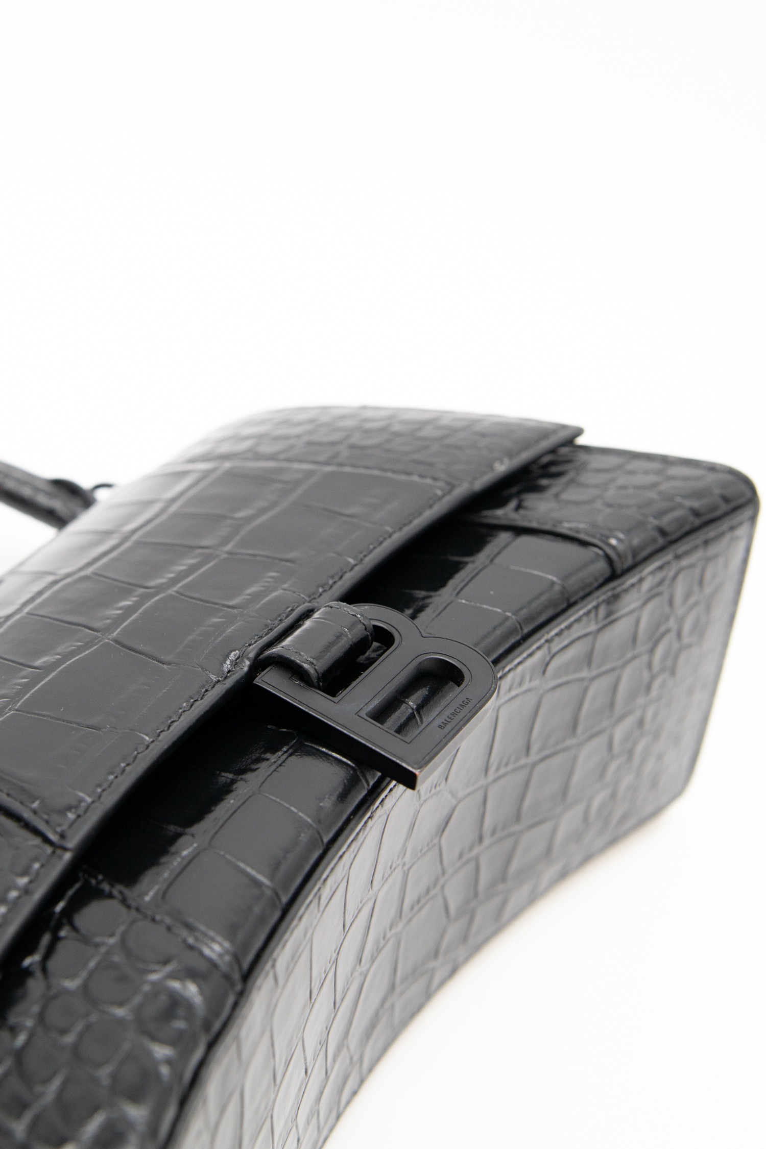 Balenciaga "Hourglass Small" Umhängetasche aus Leder