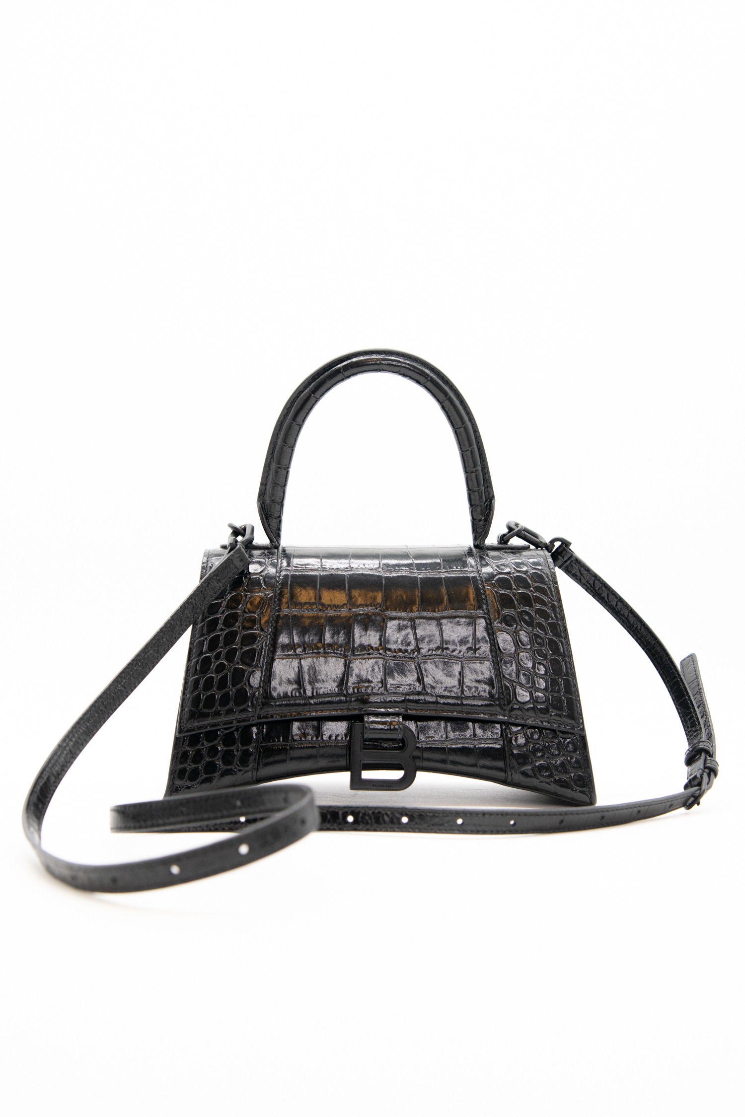 Balenciaga "Hourglass Small" Umhängetasche aus Leder