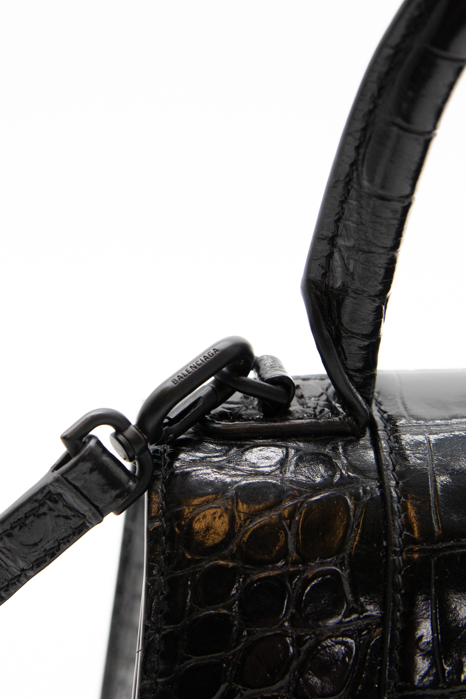 Balenciaga "Hourglass Small" Umhängetasche aus Leder