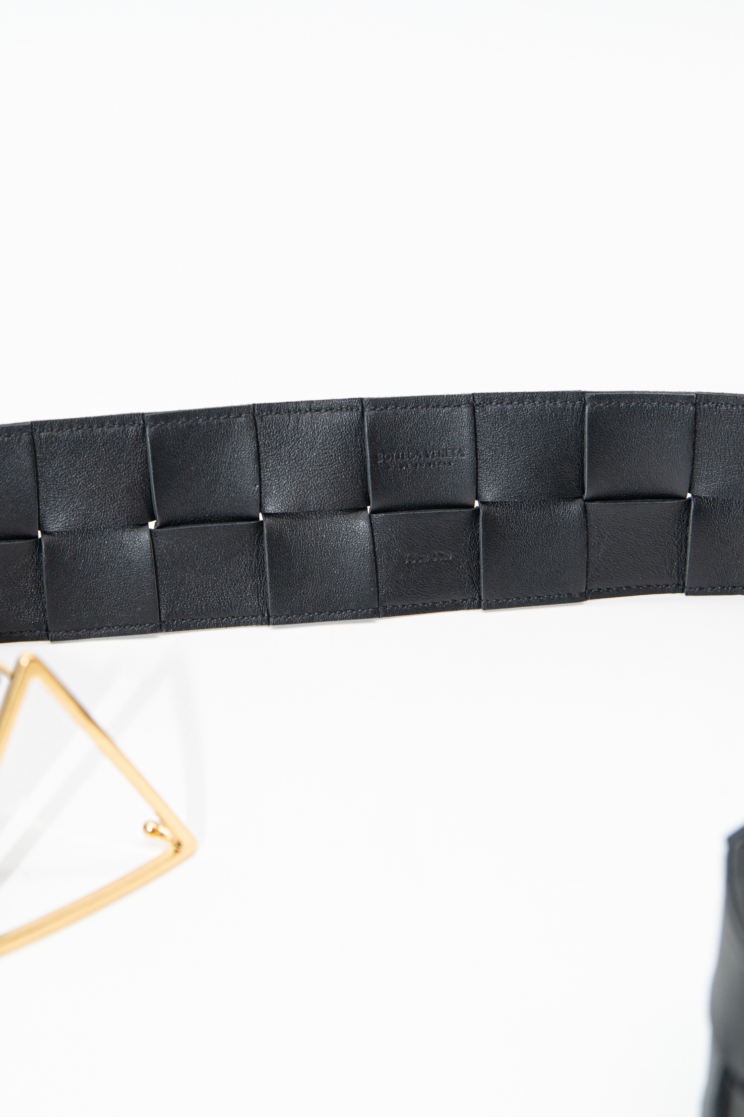 Bottega Veneta Flechtgürtel in Schwarz und Gold