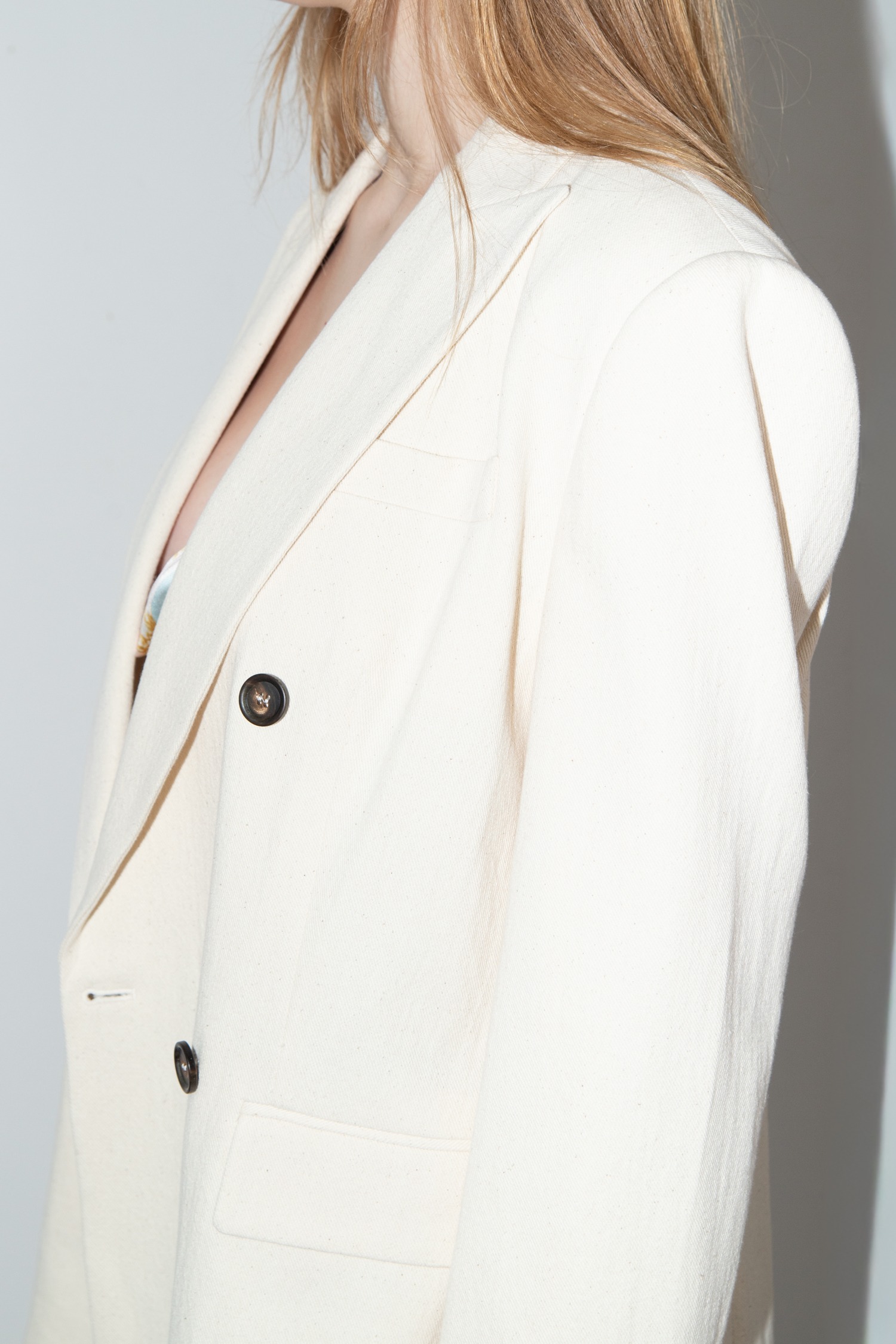 Brunello Cucinelli zweireihiger Blazer in Hellbeige
