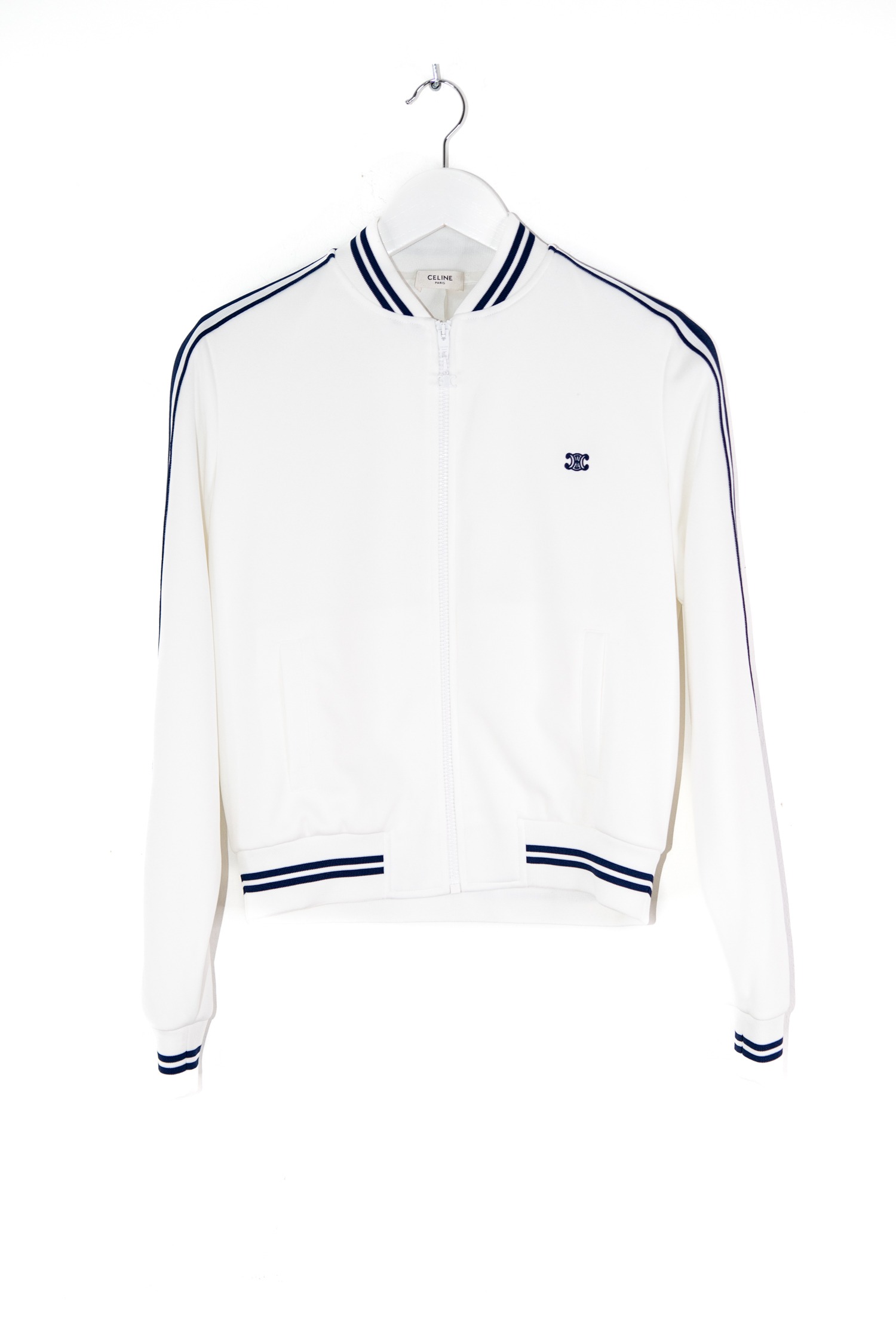 Celine Trainingsjacke in Weiß und Dunkelblau