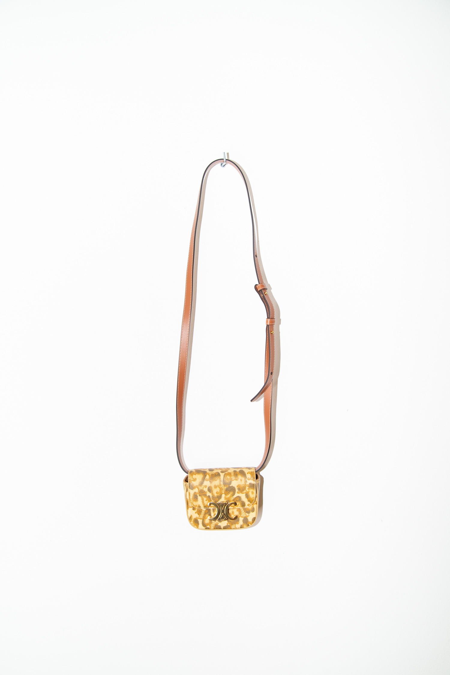 Celine "Mini Claude" Umhängetasche mit Leoparden-Print