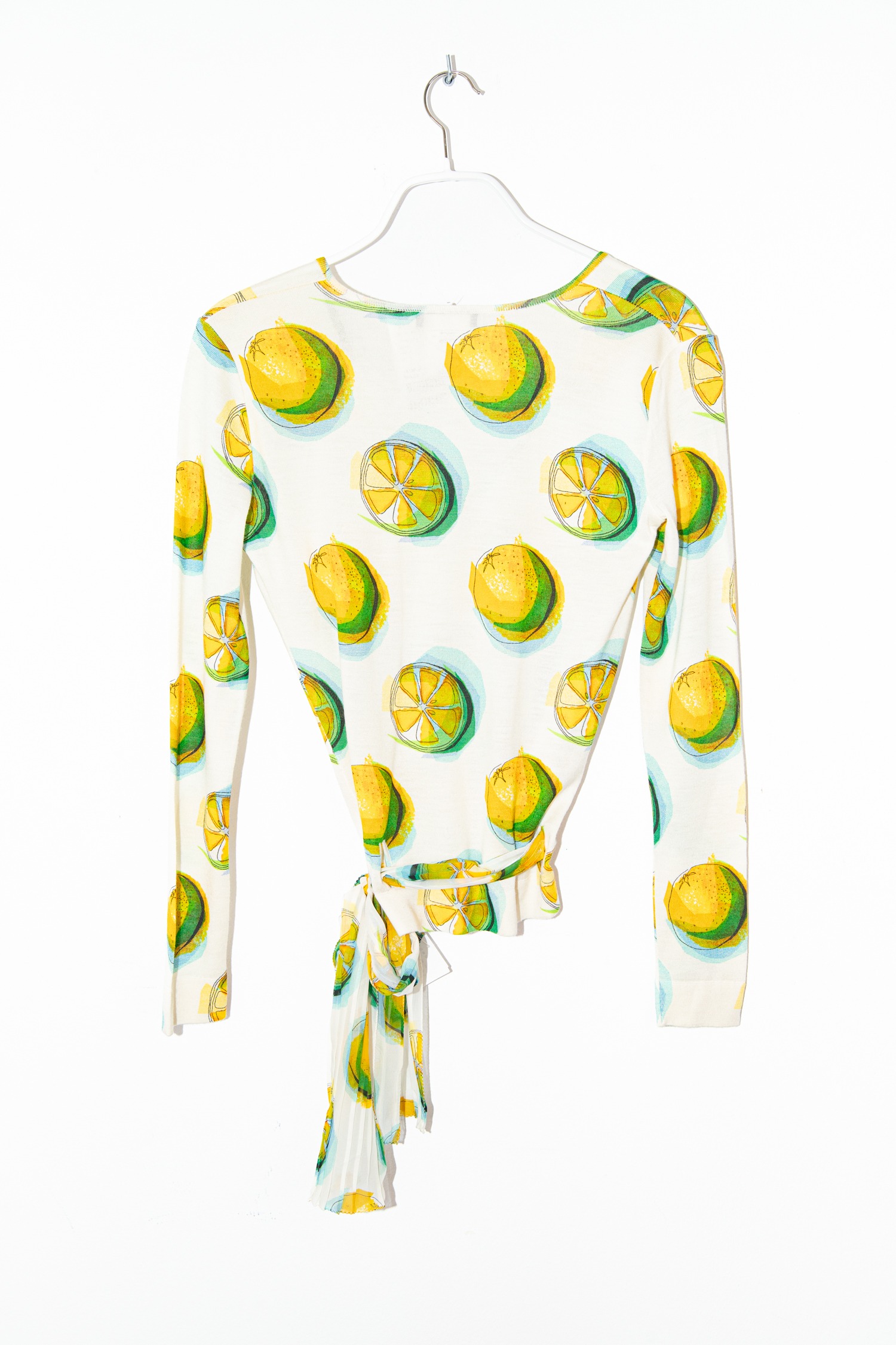 Dior Pullover aus Feinstrick mit Zitronenprint in Ecru und Gelb