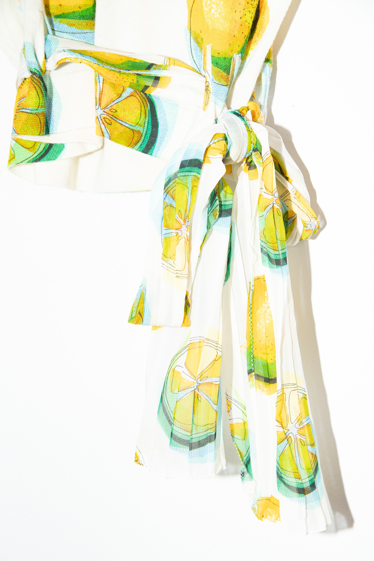 Dior Pullover aus Feinstrick mit Zitronenprint in Ecru und Gelb