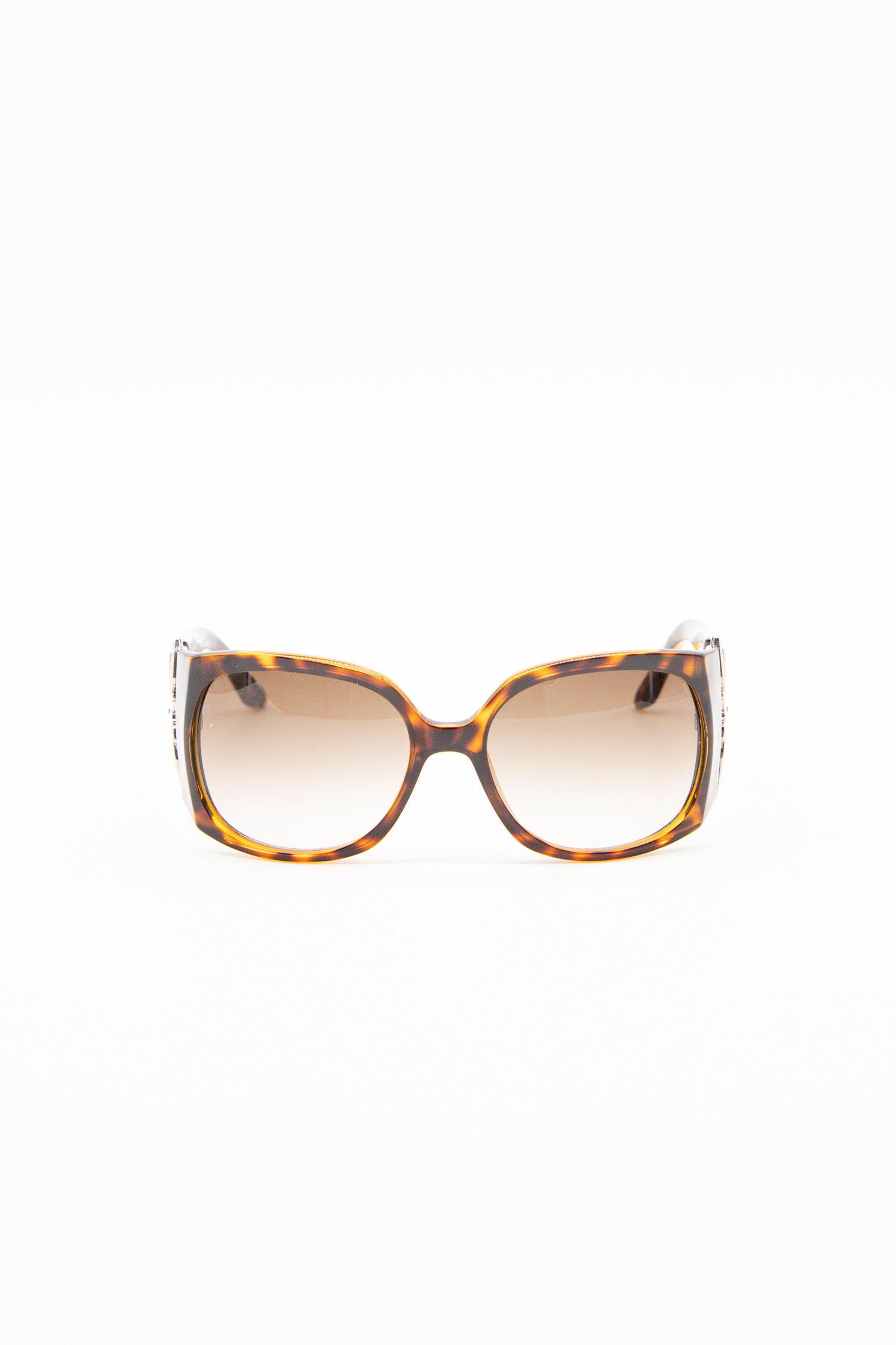 Christian Dior "Froutrou" Sonnenbrille in Dunkelbraun und Silber
