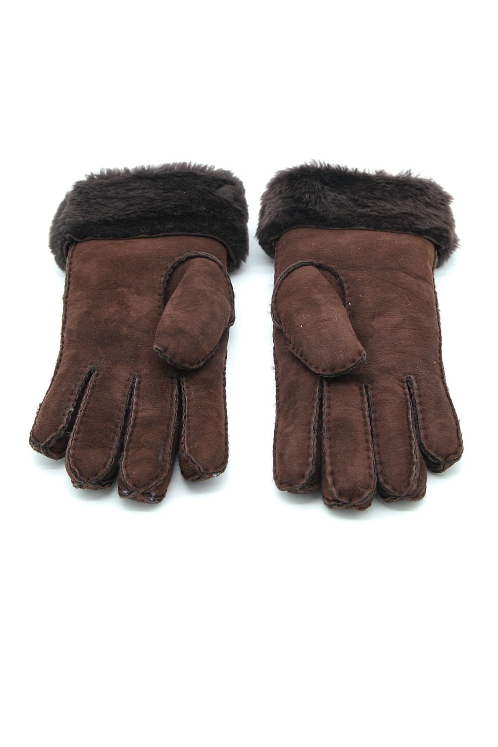 UGG “Sheepskin Turn Cuff” Handschuhe in Dunkelbraun