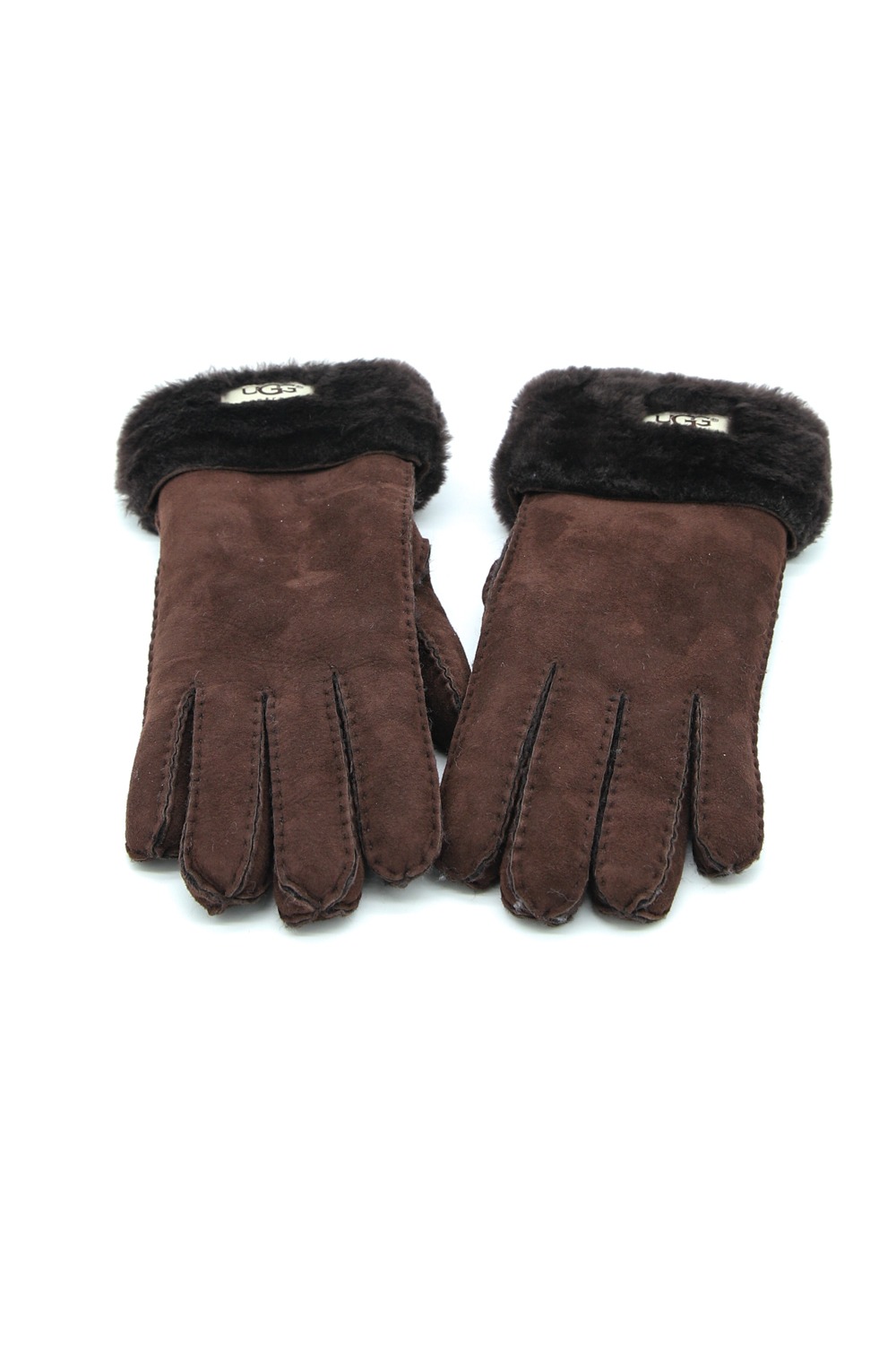 UGG “Sheepskin Turn Cuff” Handschuhe in Dunkelbraun