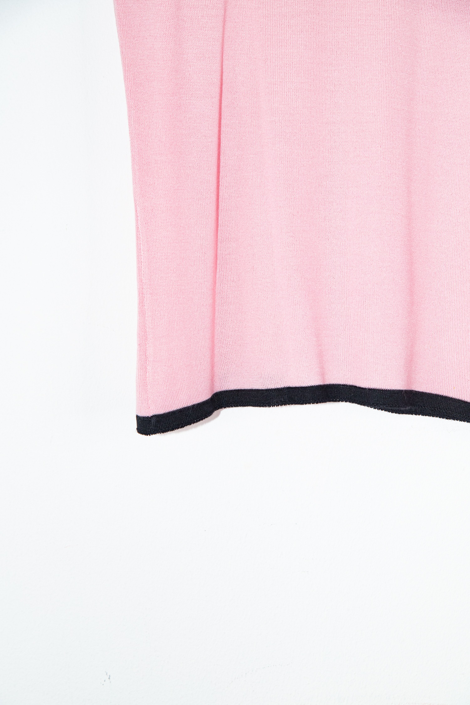 Dior Vintage Top aus Feinstrick in Rosa und Schwarz