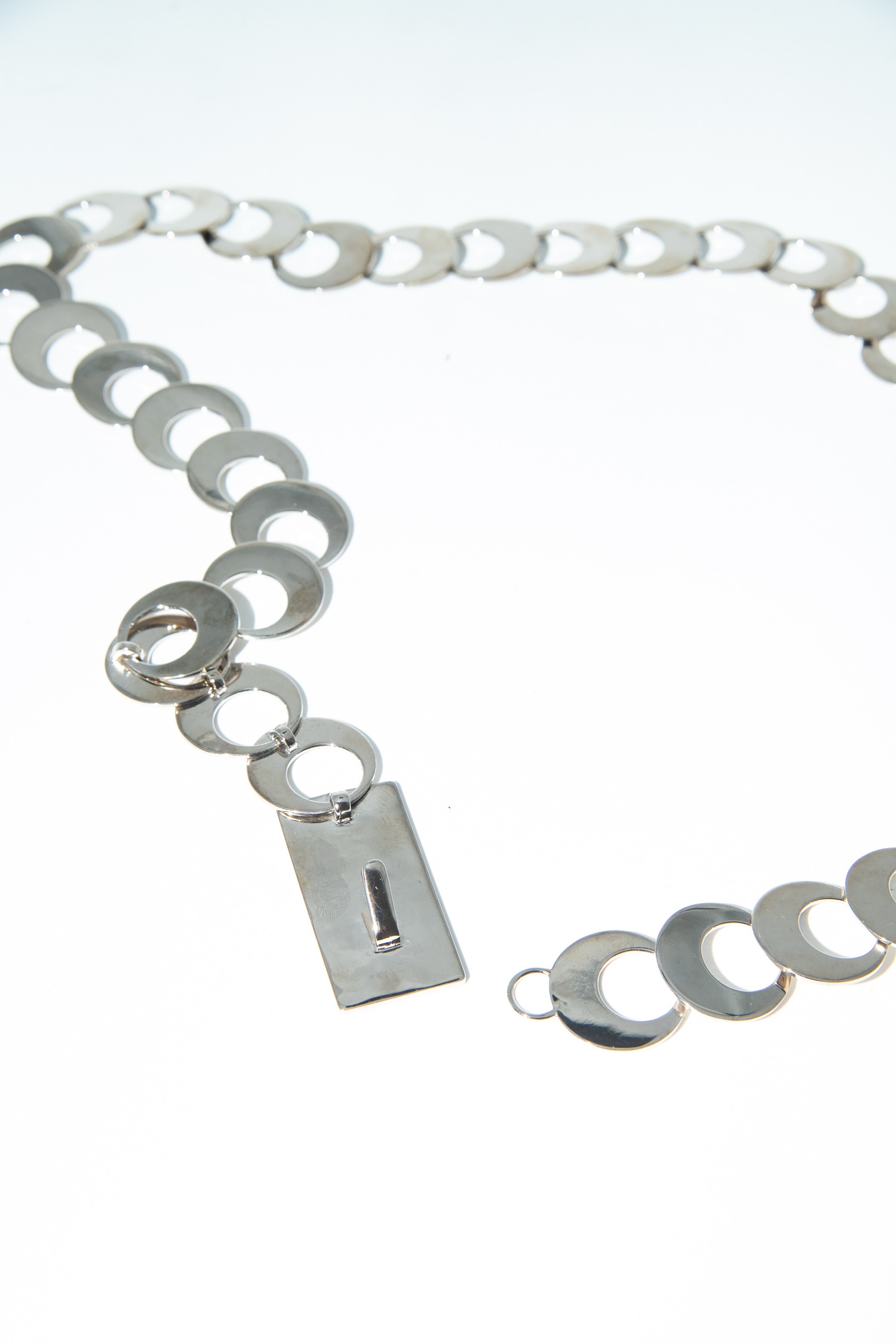 Dior Vintage Kettengürtel aus runden Gliedern in Silber