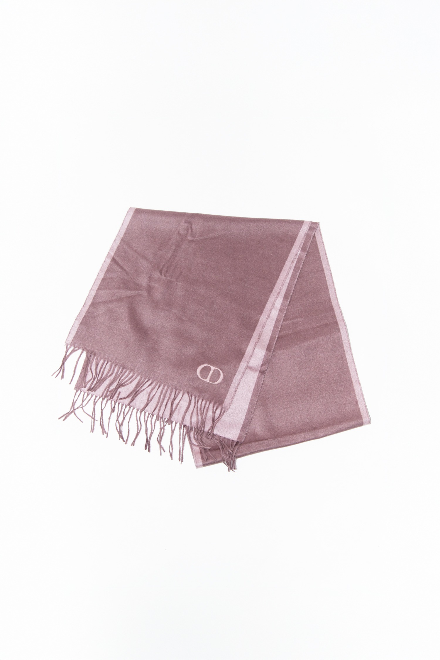 Dior Schal mit Fransen Bicolor in Mauve
