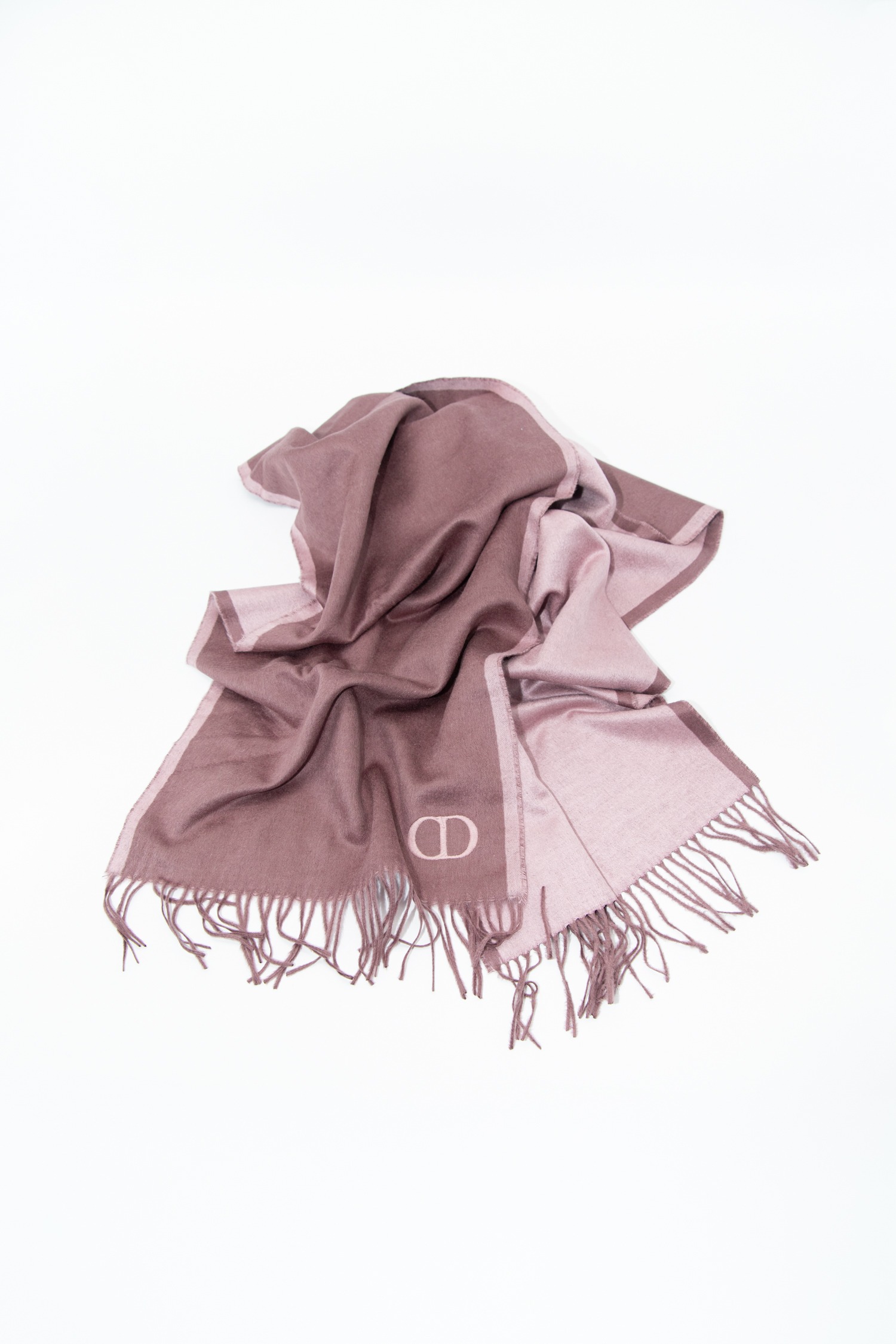 Dior Schal mit Fransen Bicolor in Mauve