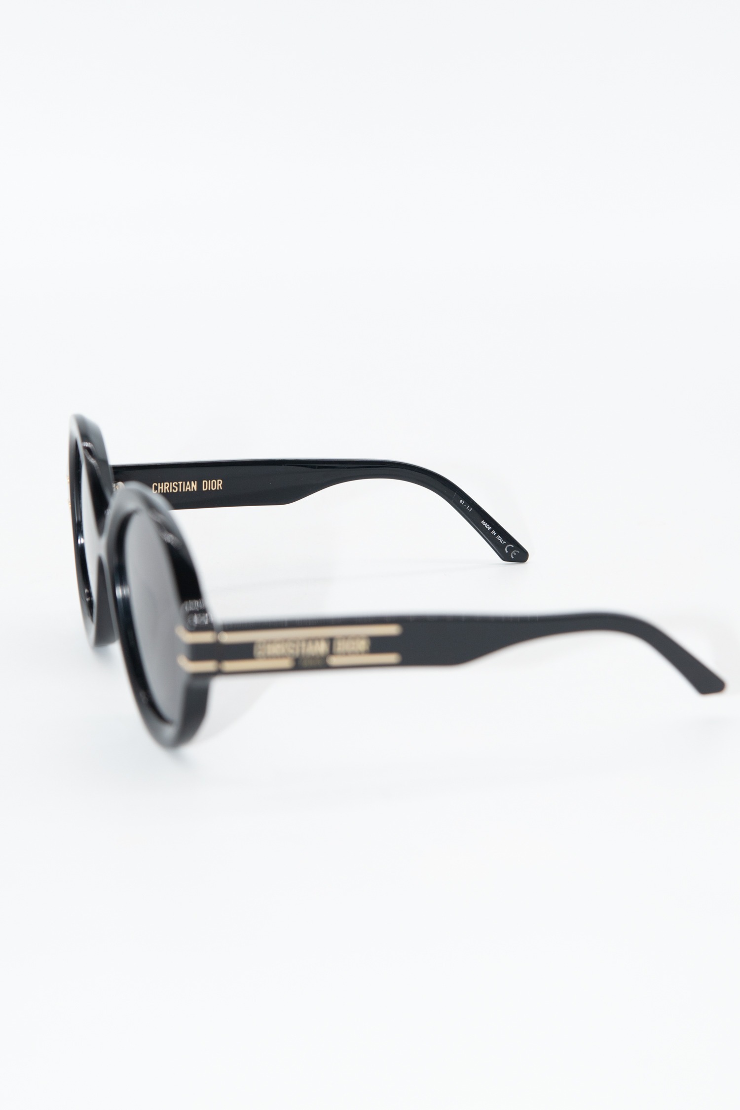 Dior "Signature R10 Round" Sonnenbrille rund in Schwarz