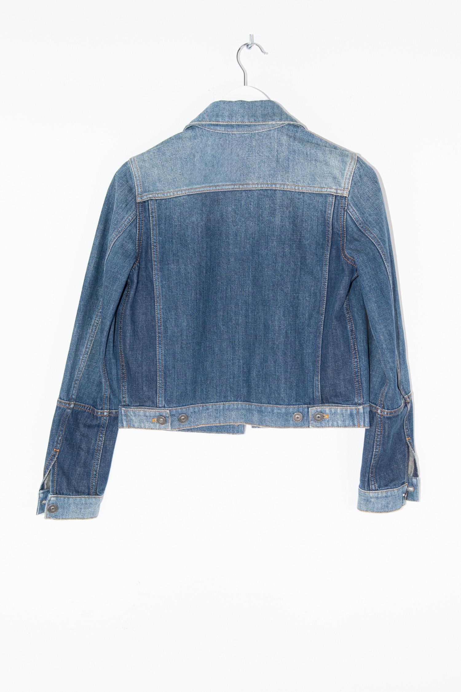 Dior Jeansjacke im Used-Look in Blau und Hellblau