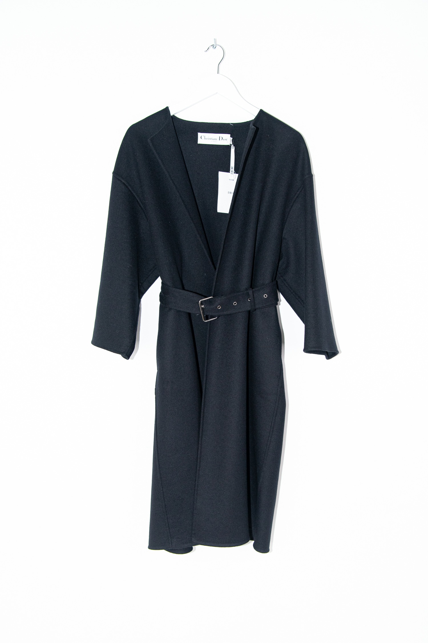 Dior Double-Face-Mantel aus Wollmischung in Schwarz