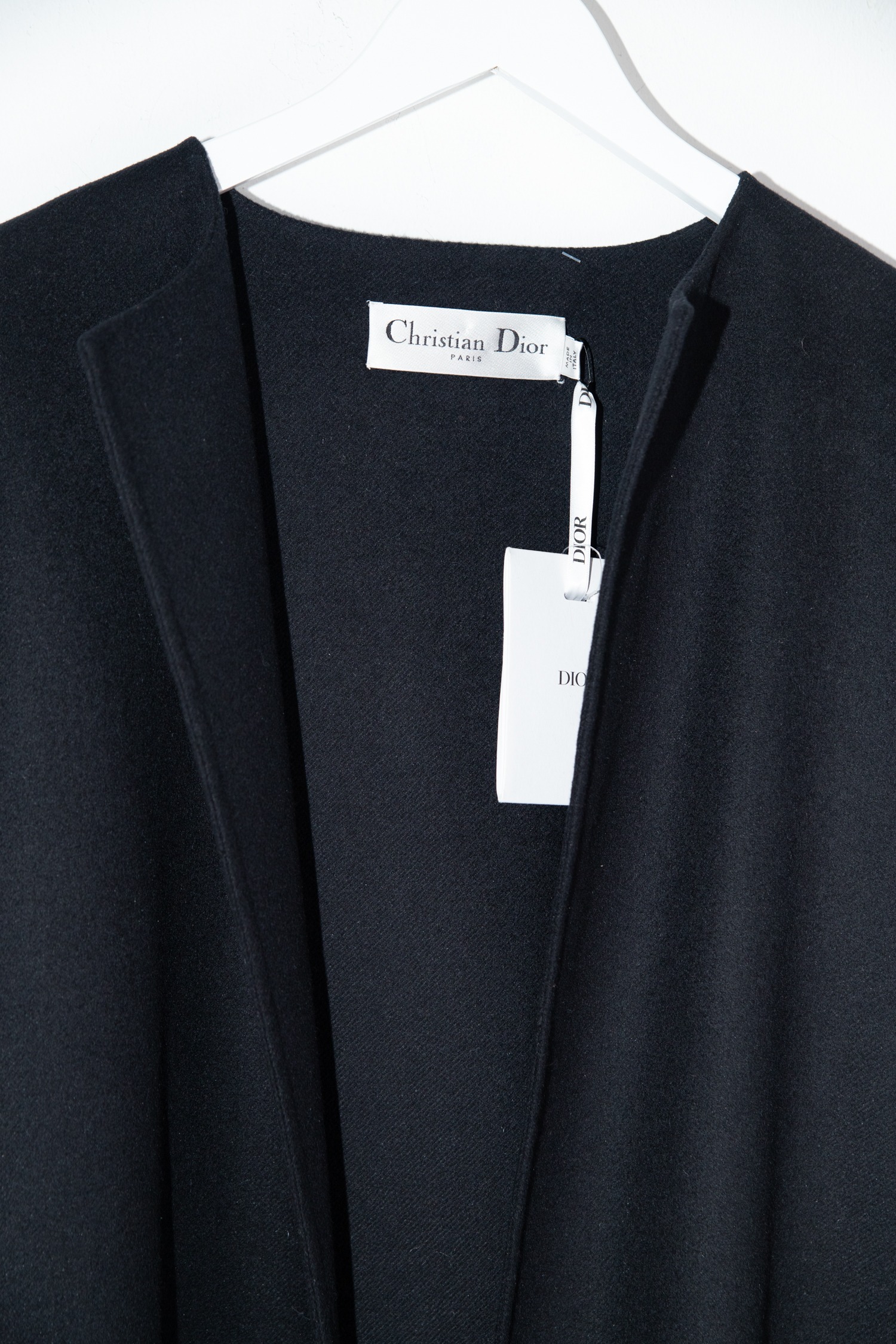 Dior Double-Face-Mantel aus Wollmischung in Schwarz