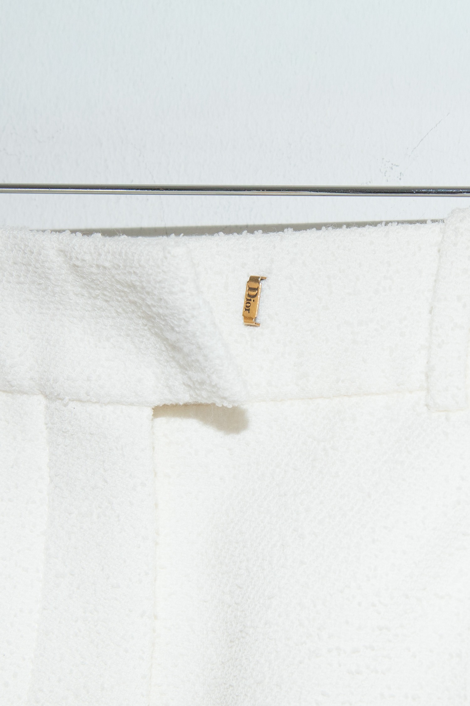 Dior Shorts aus Wollbouclé in Weiß