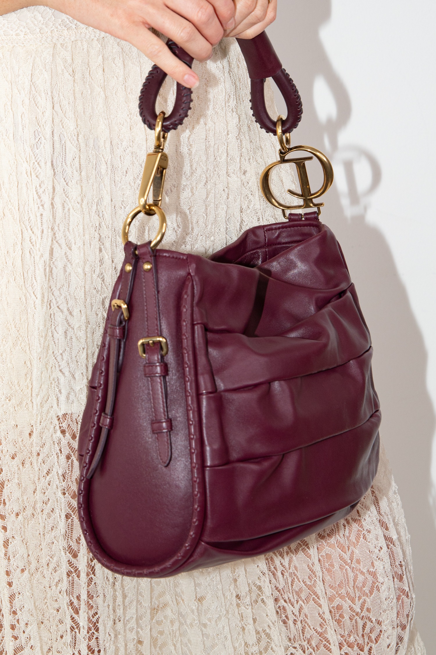 Dior "Libertine" Handtasche in Aubergine und Gold