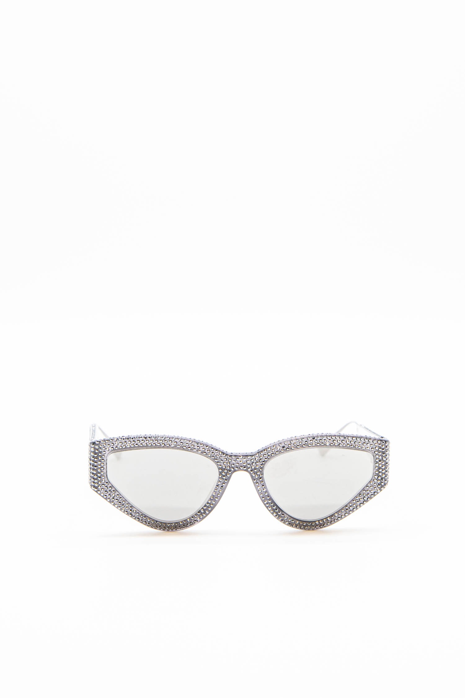 Christian Dior "CatStyleDior1S" Sonnenbrille mit Strass in Silber