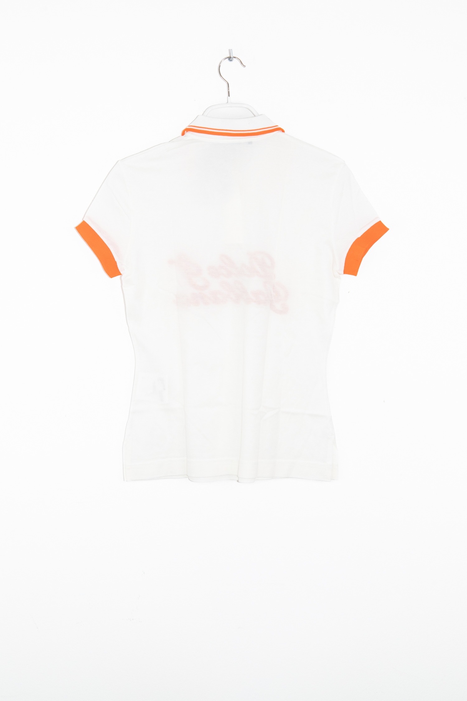 Dolce & Gabbana Poloshirt mit Pailletten in Weiß und Orange