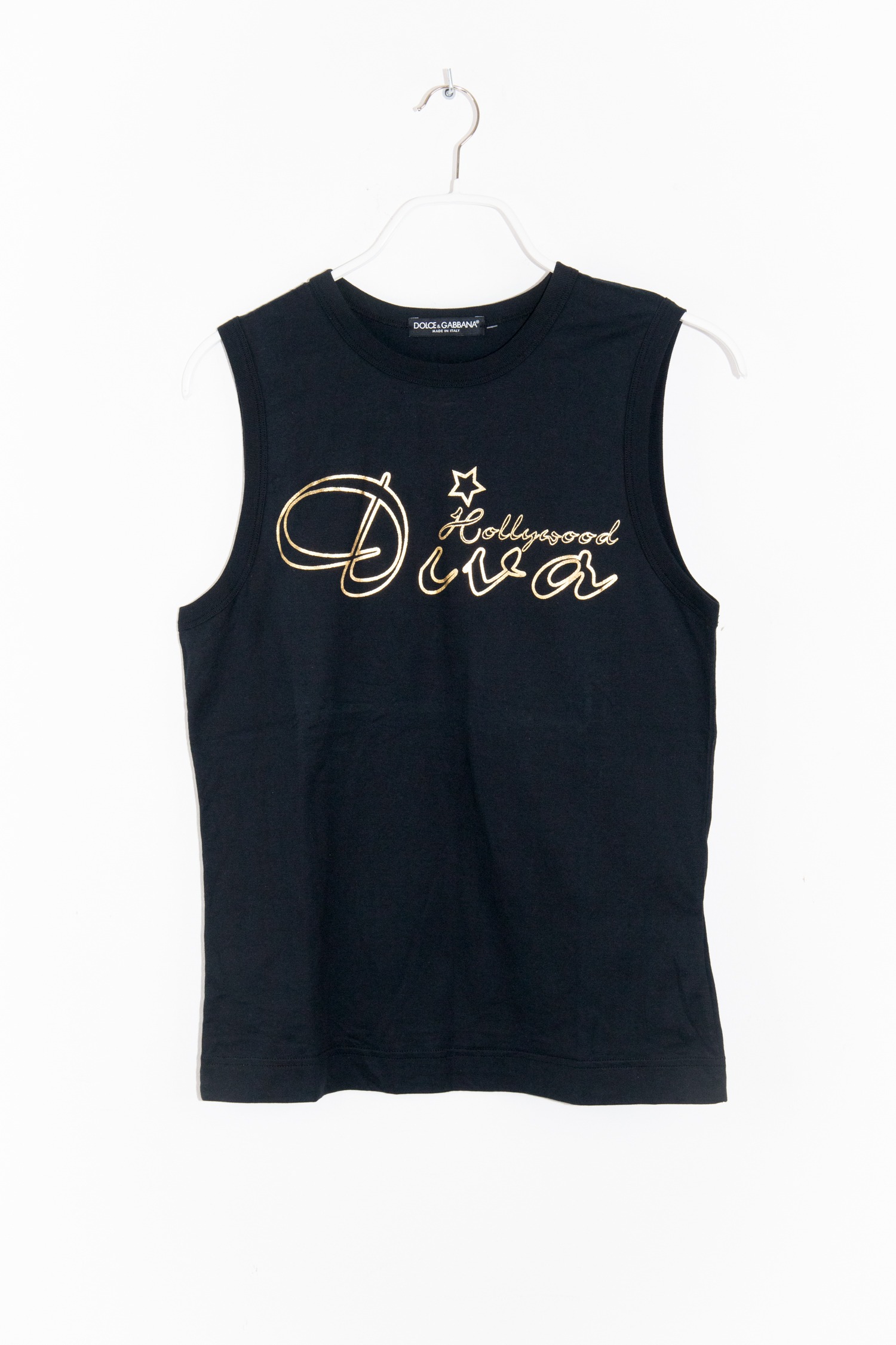 Dolce & Gabbana Top mit Print in Schwarz und Gold