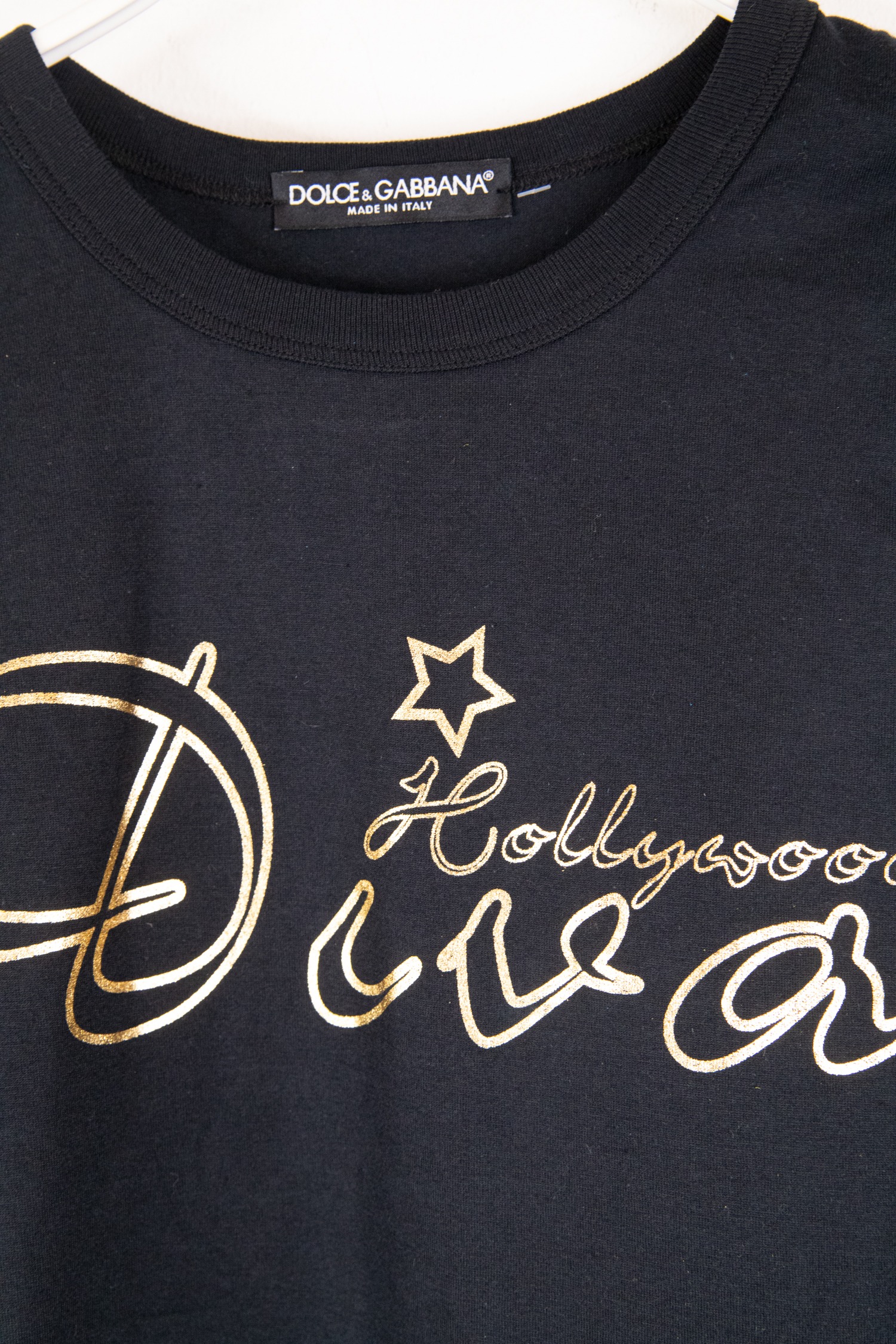 Dolce & Gabbana Top mit Print in Schwarz und Gold