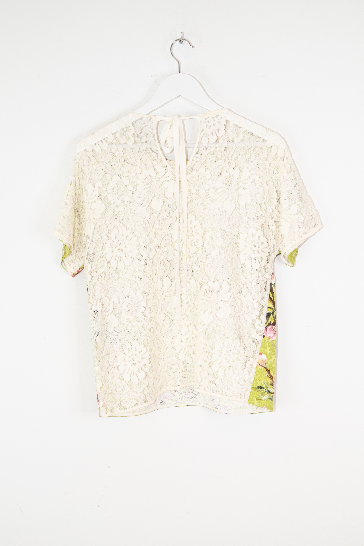 Vintage Dolce & Gabbana Oberteil mit Kirschblüten in Hellgrün