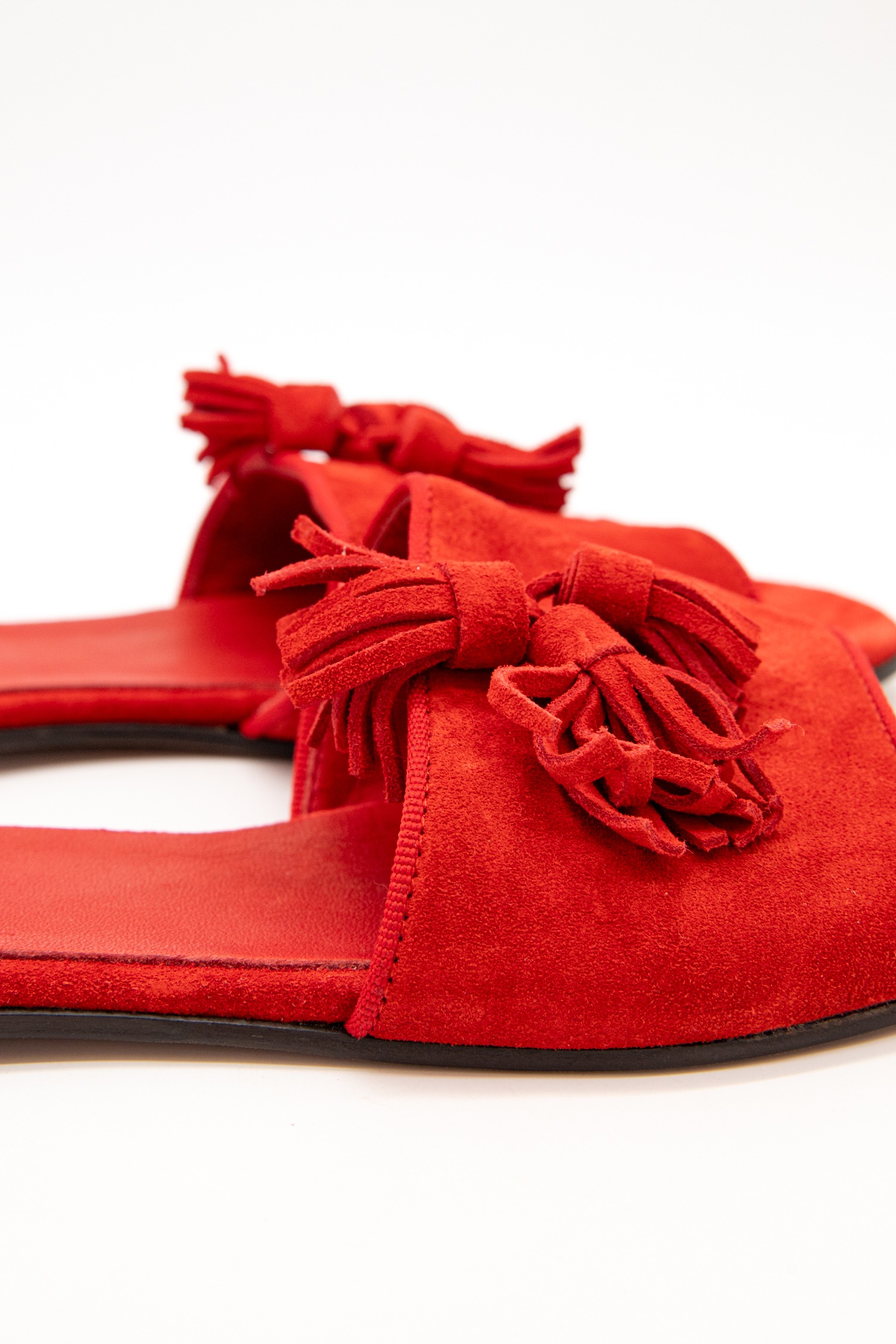 Doucal's Pantolette Veloursleder in Rot