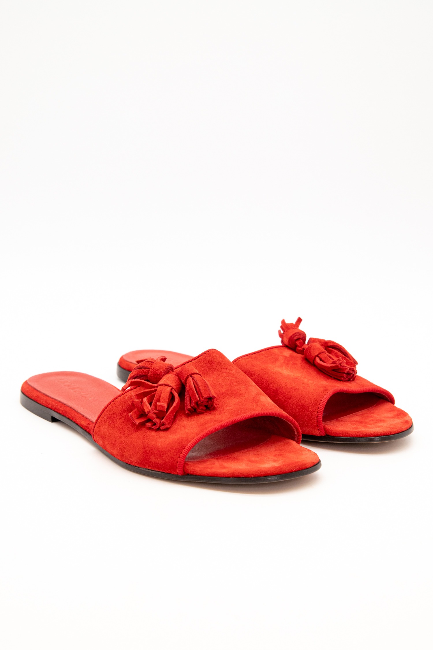 Doucal's Pantolette Veloursleder in Rot