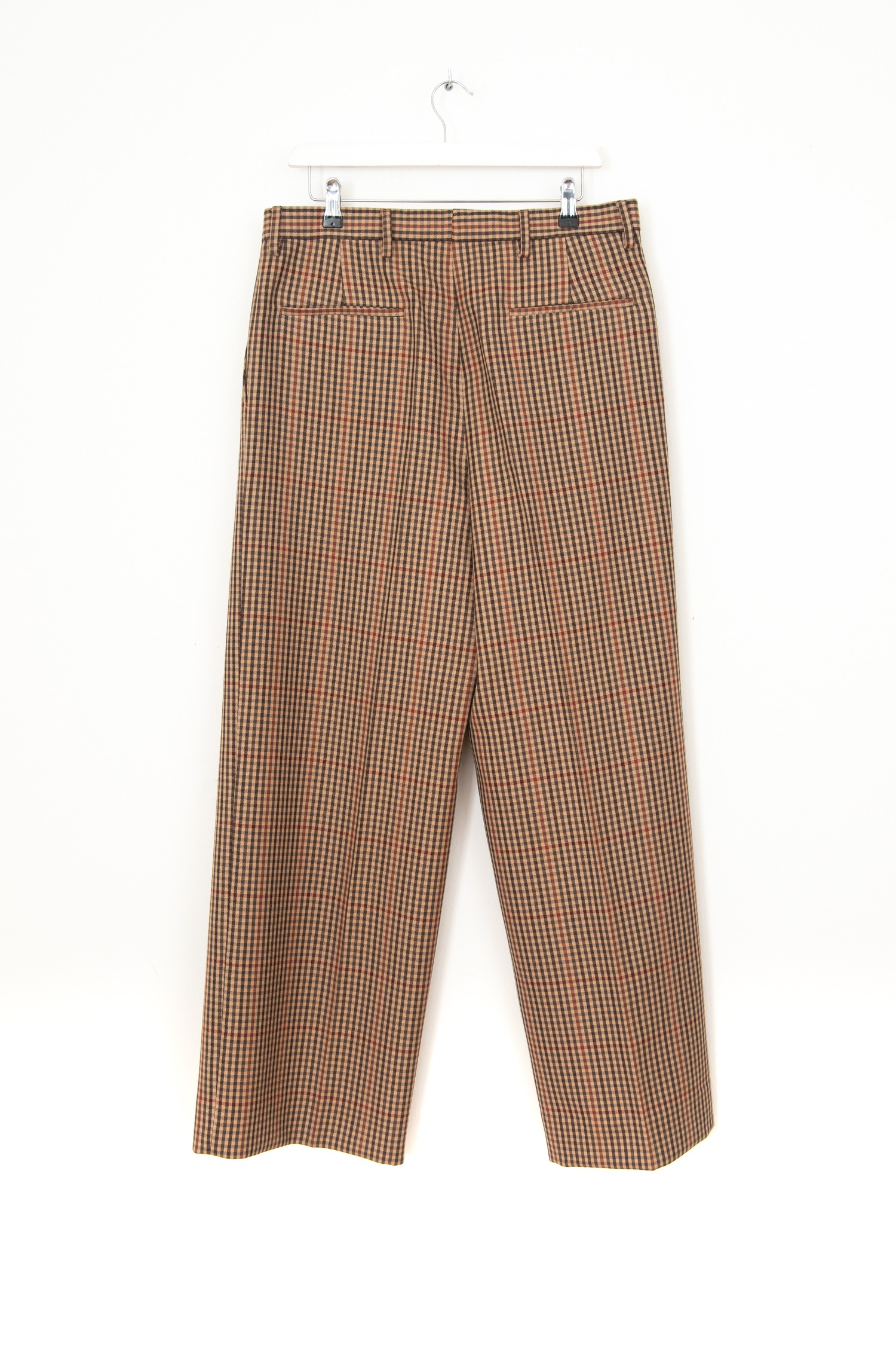 Dries van Noten Stoffhose mit Karomuster in Beige und Braun