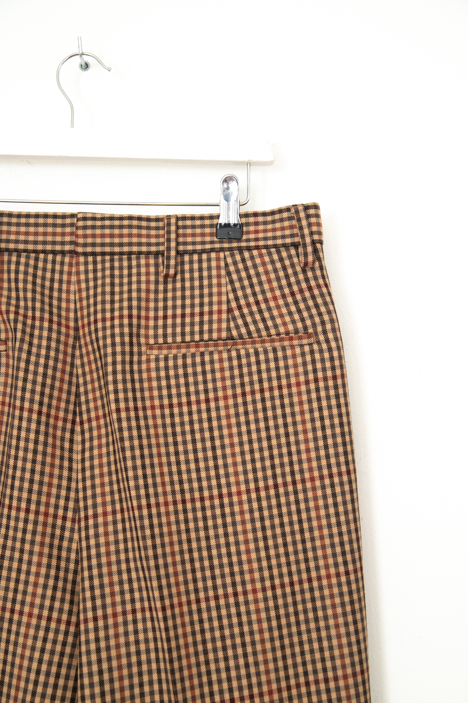 Dries van Noten Stoffhose mit Karomuster in Beige und Braun