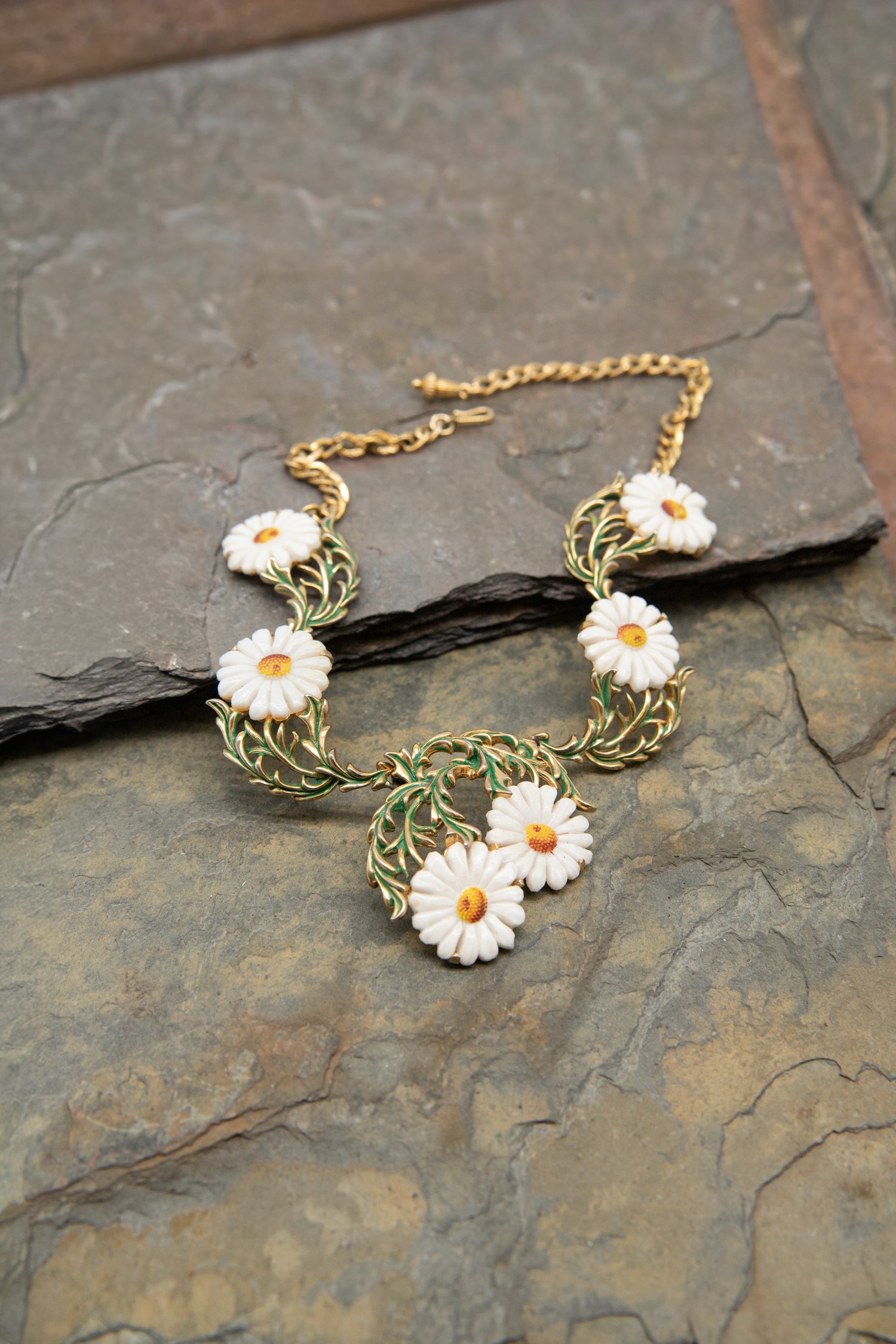 Elsa Schiaparelli Vintage Schmuck-Set mit Margeriten