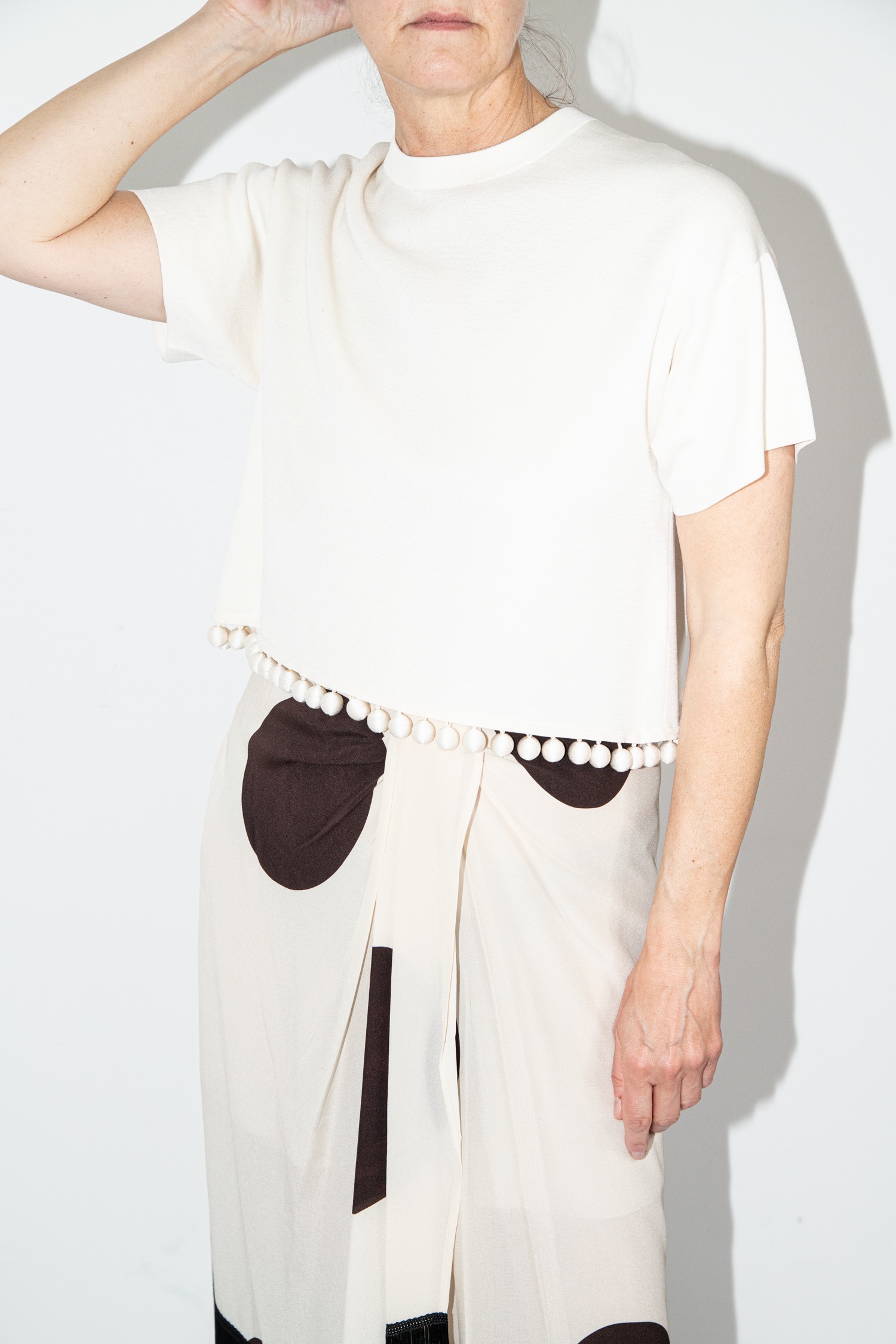 Proenza Schouler Pullover mit Halbarm in Ecru