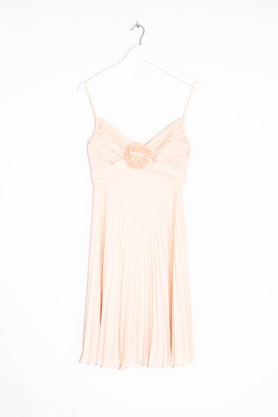 Escada Couture Plissee Minikleid in Rosa