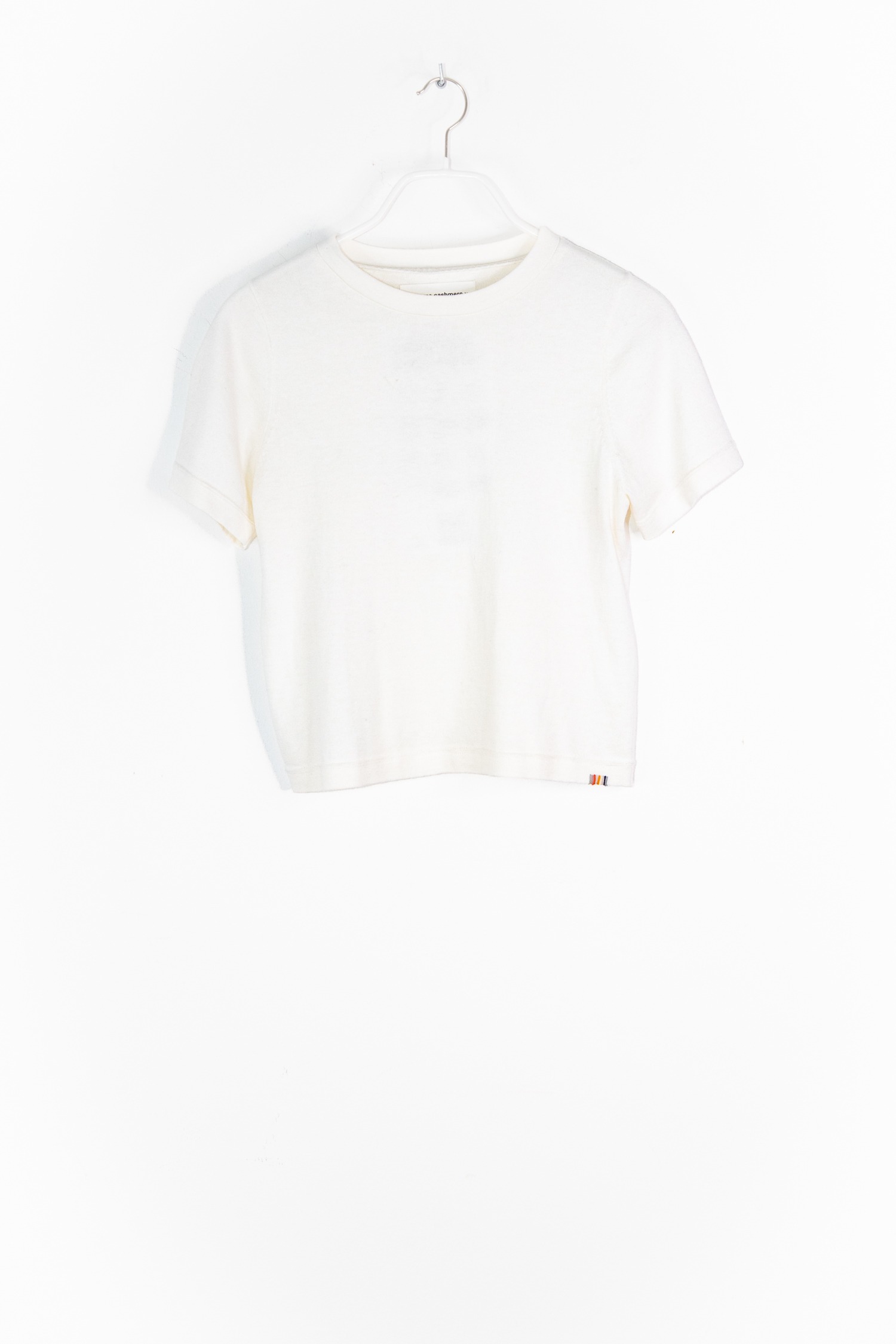 Extreme Cashmere Strick-T-Shirt in Ecru