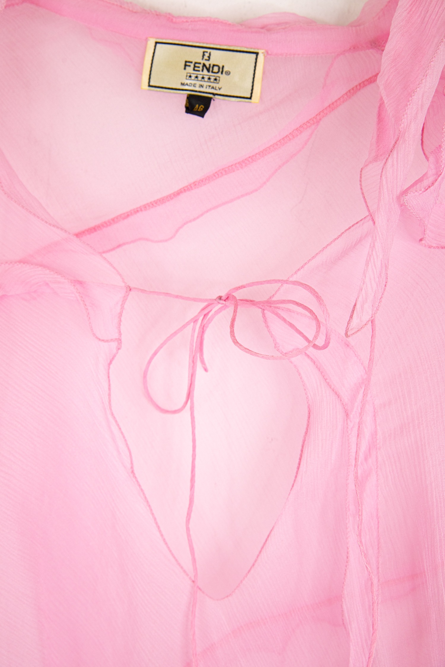 Fendi Bluse mit Volants in Rosa