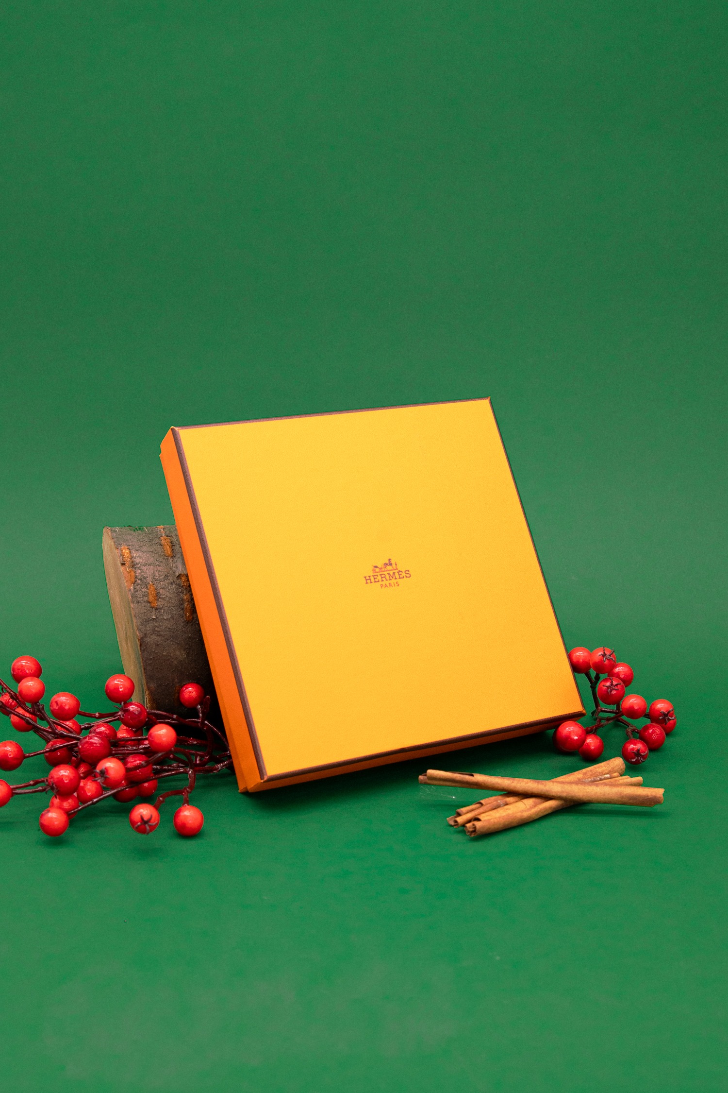 Hermès Taschengurt mit Chevron-Muster in Cognacfarben