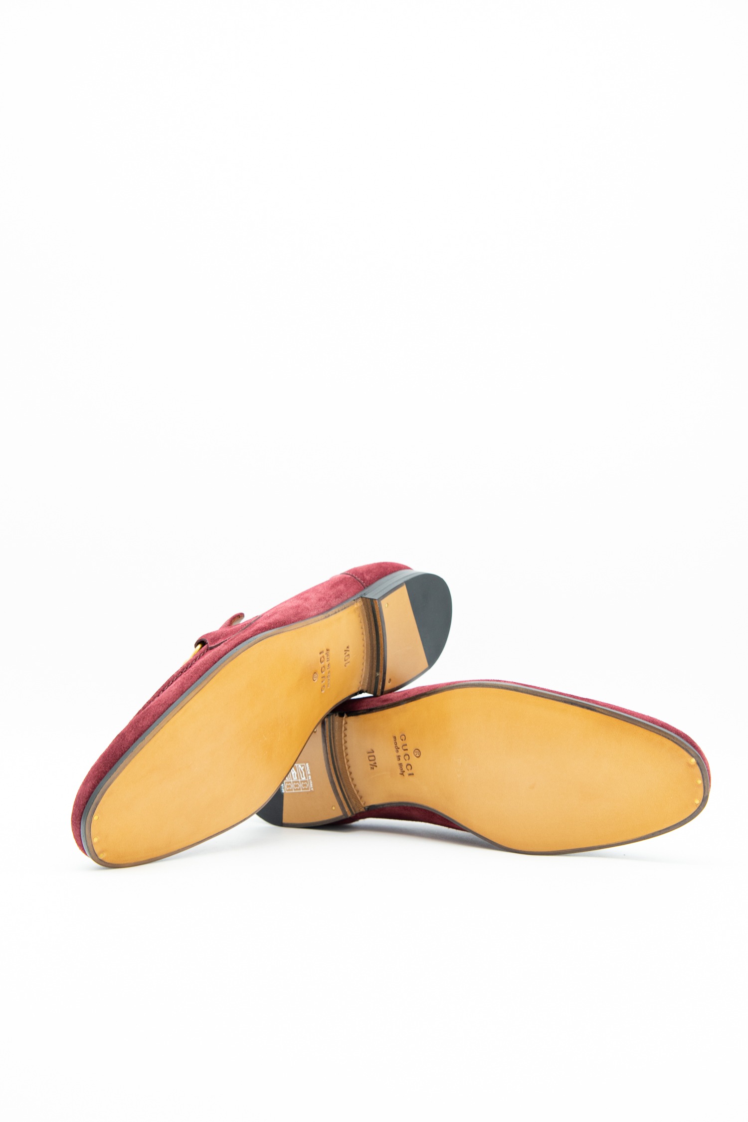 Gucci "Jordaan" Loafer in Dunkelrot