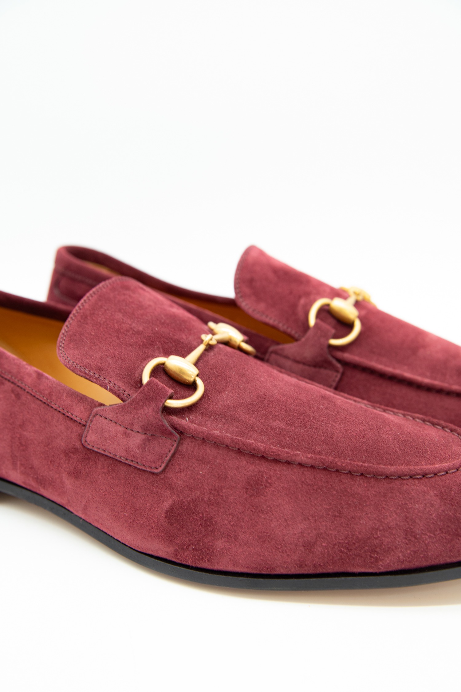Gucci "Jordaan" Loafer in Dunkelrot