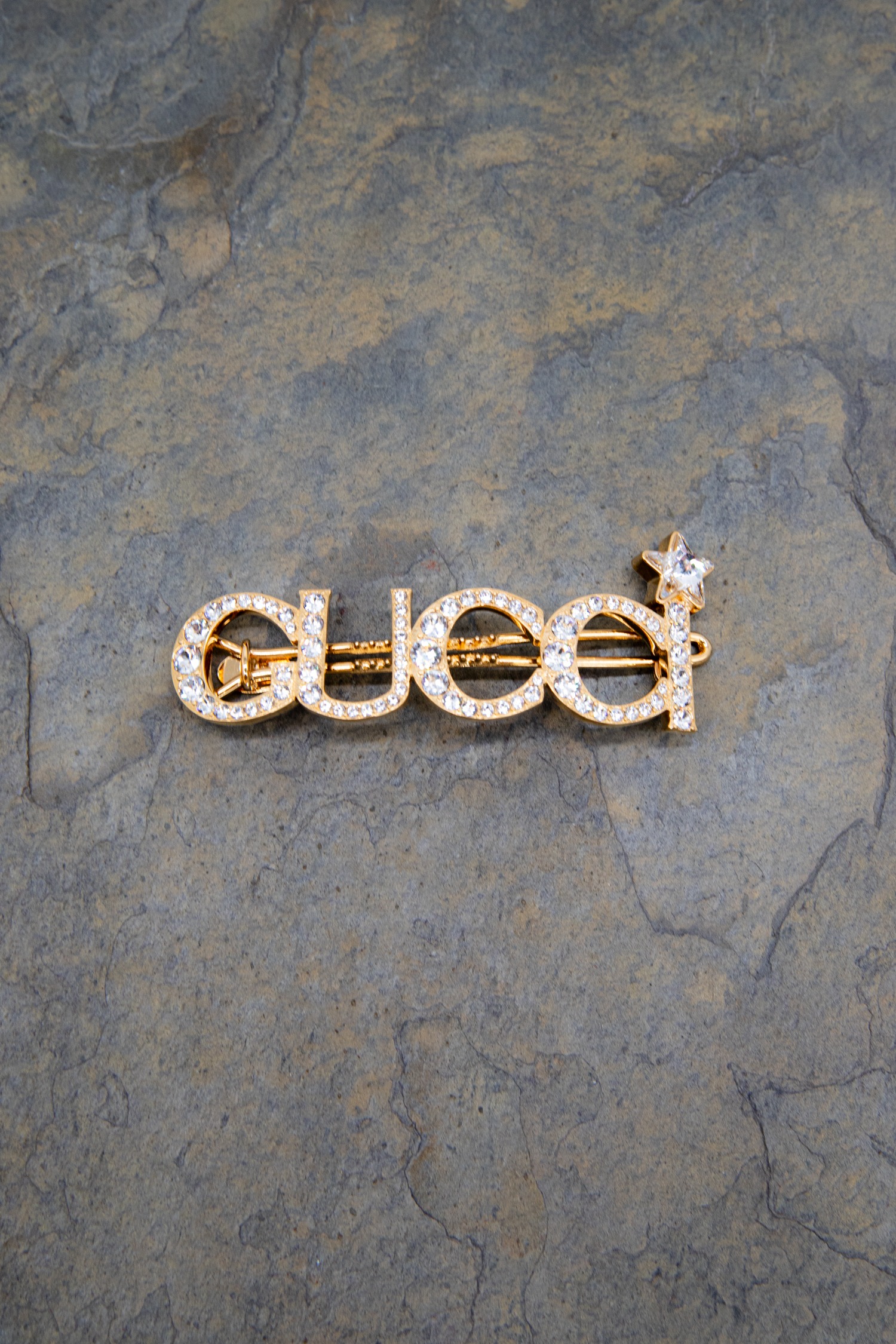 Gucci Haarspange mit Strass in Gold