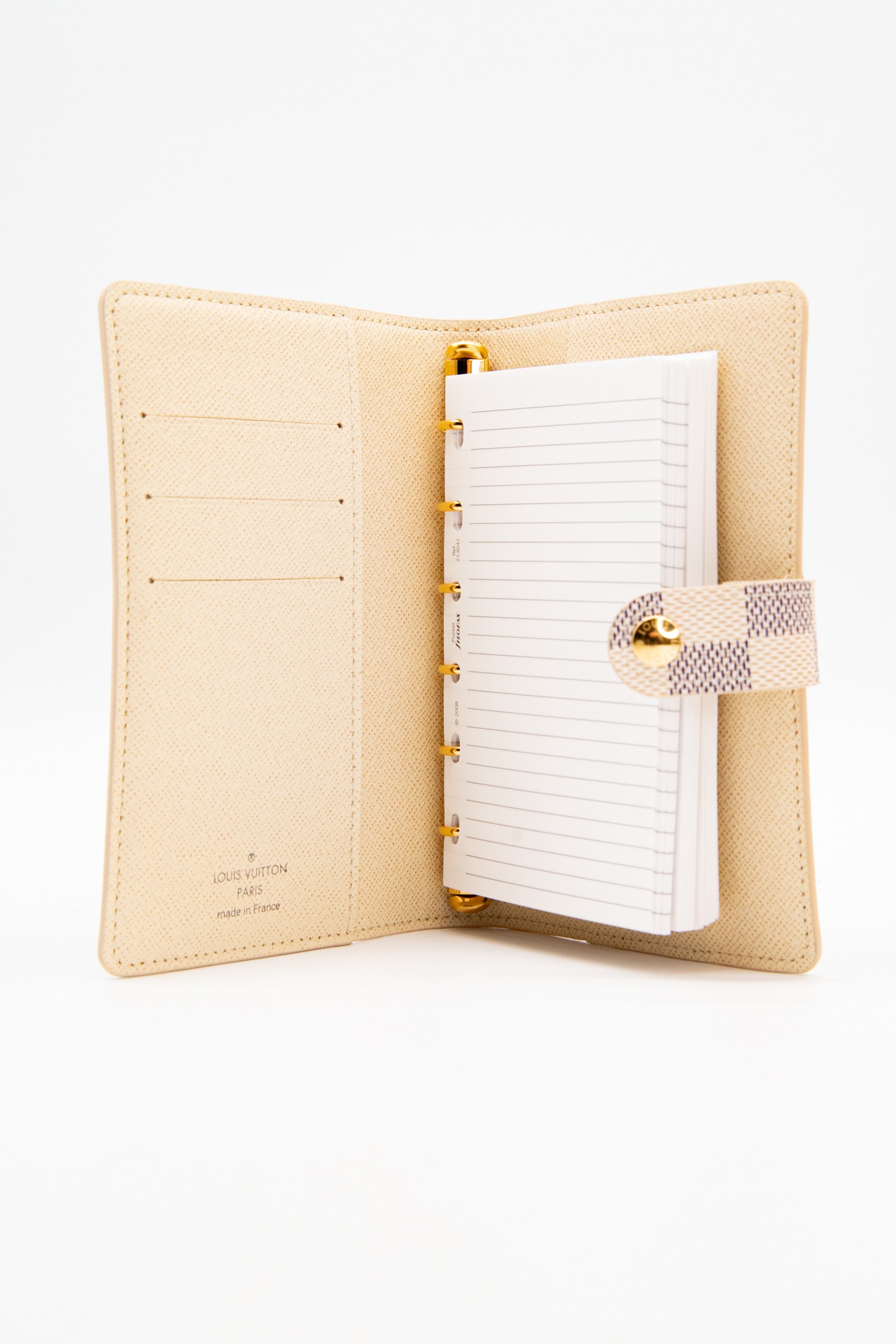 Louis Vuitton "Agenda fonctionell PM" Notizbuch in Ecru