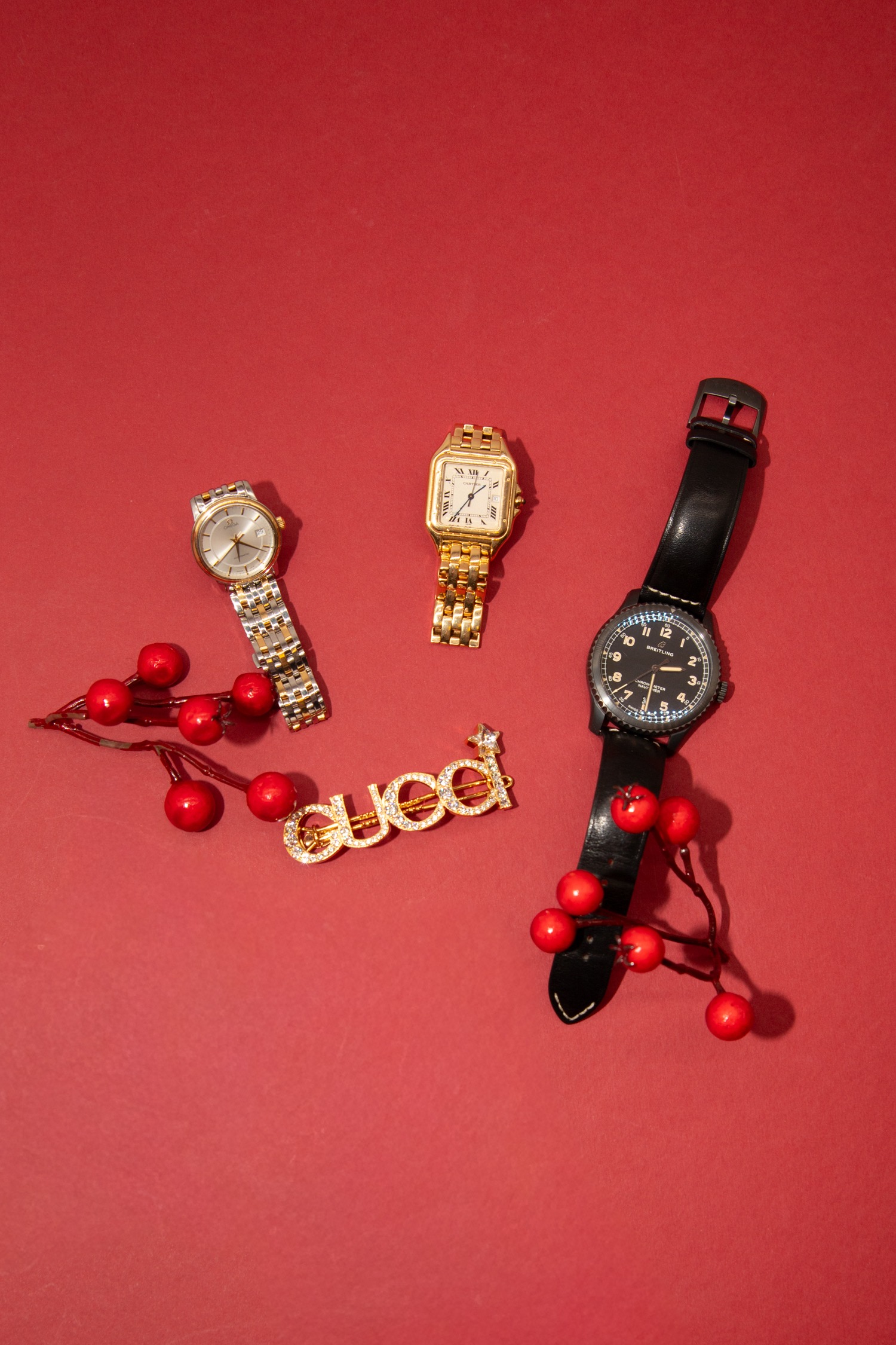 Vintage Cartier "Panthère de Cartier" Uhr mit quadratischem Ziffernblatt in Gold