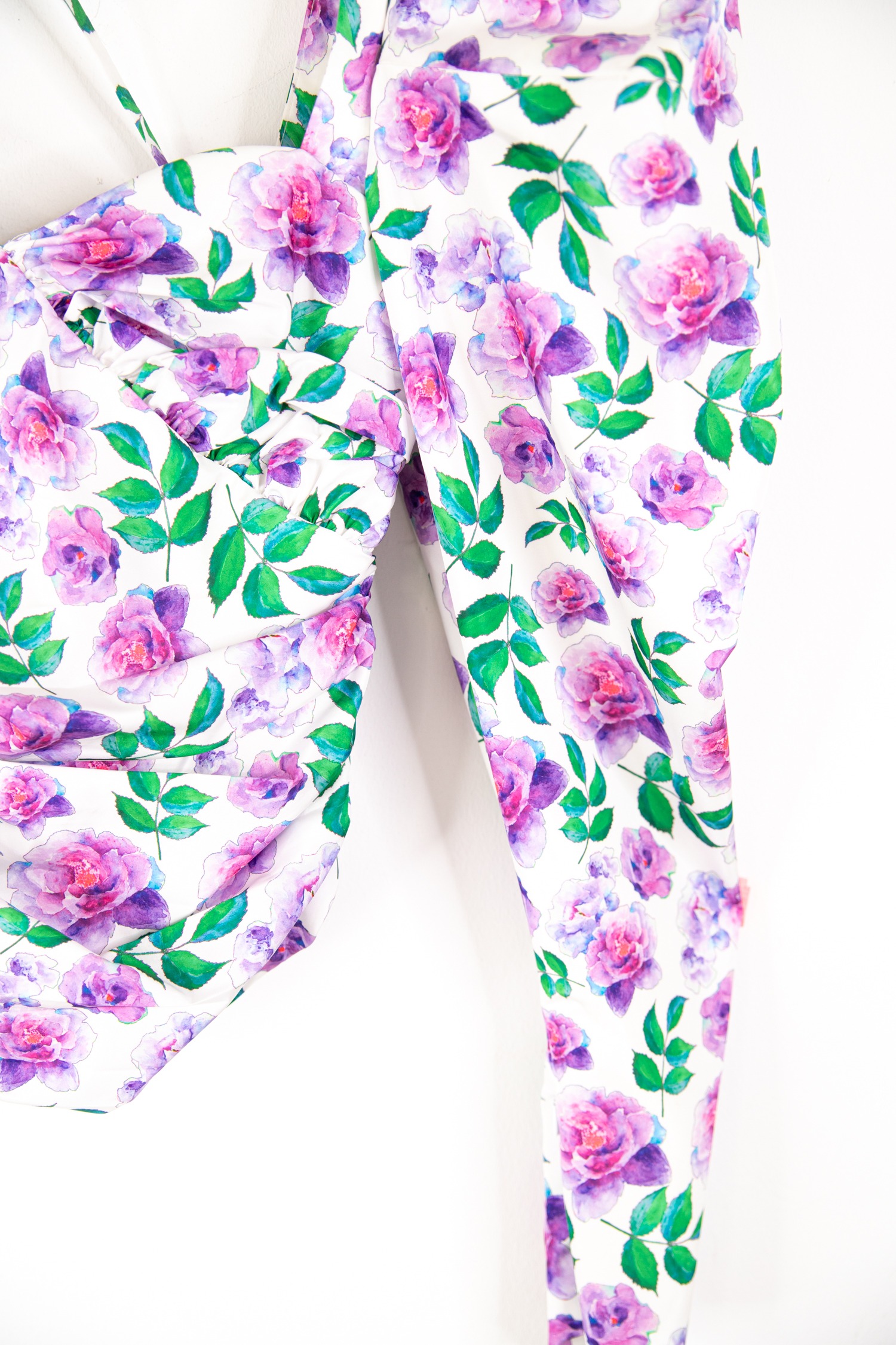 Guiseppe di Morabito Bluse mit Blumen-Print in Lila und Weiß