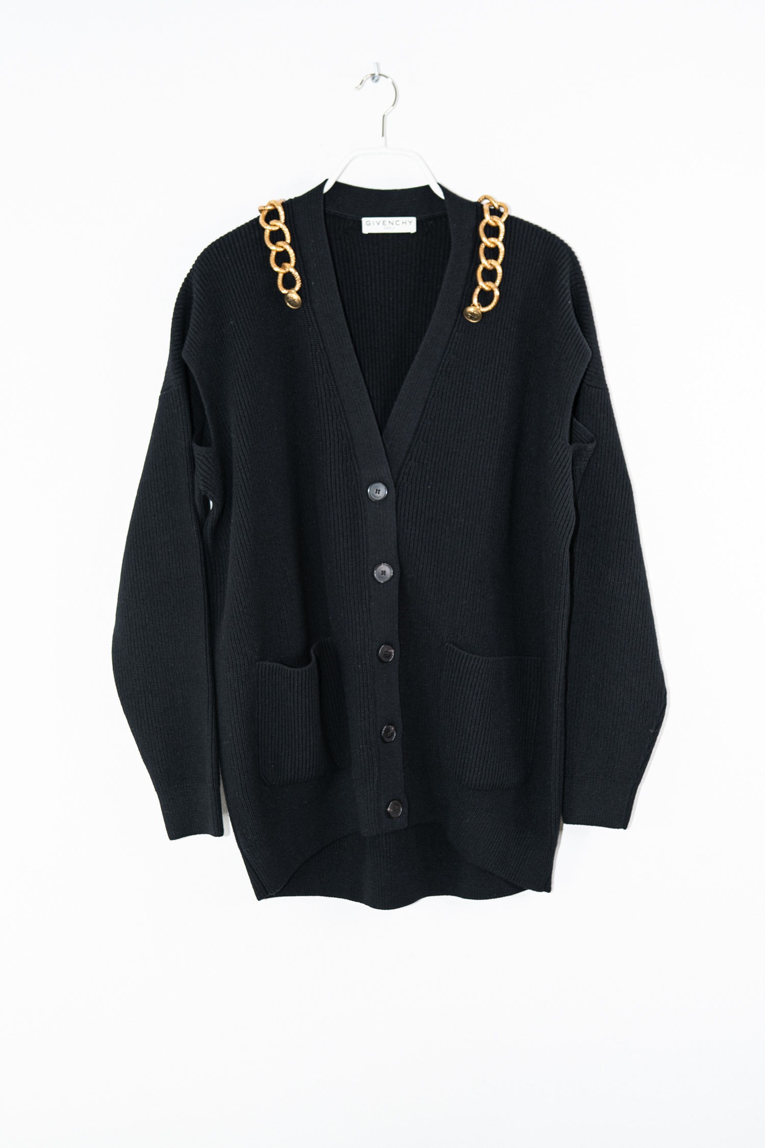 Givenchy Oversized Strickjacke in Schwarz und Gold