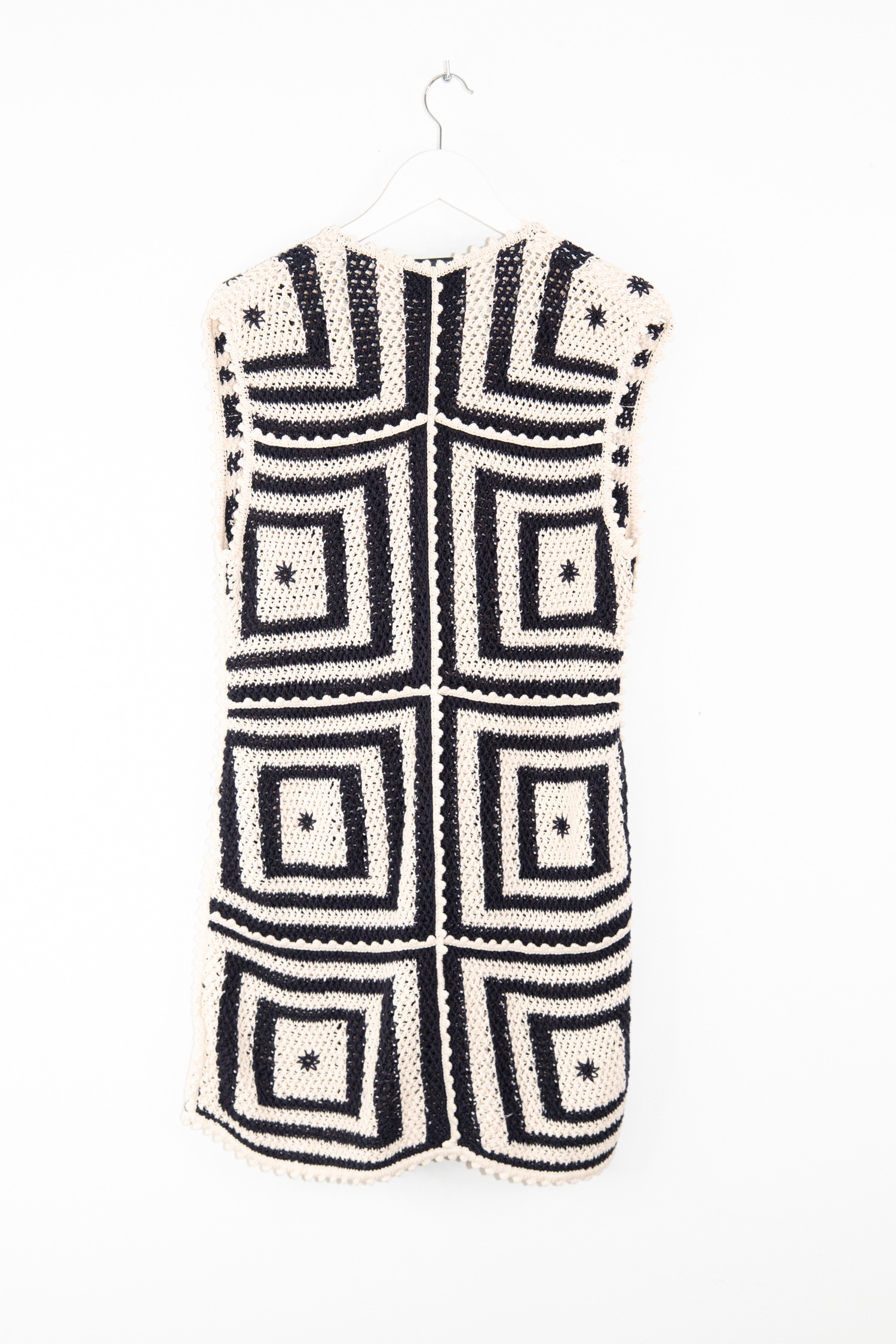 Gucci gehäkeltes Minikleid in Beige und Schwarz