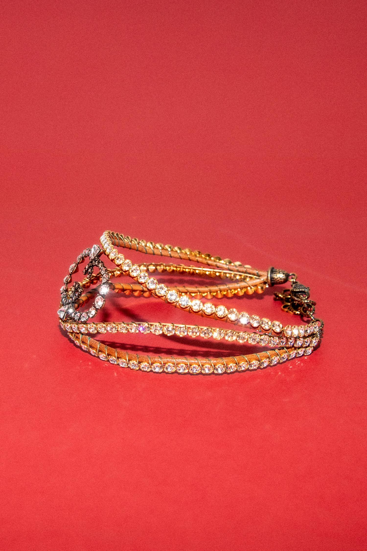 MCM "Patricia" Portemonnaie zum Umhängen in Rosa und Silber