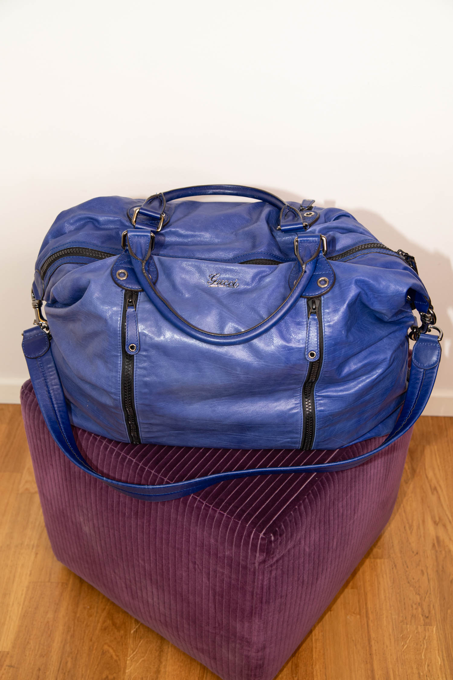 Gucci Weekender in Kobaltblau