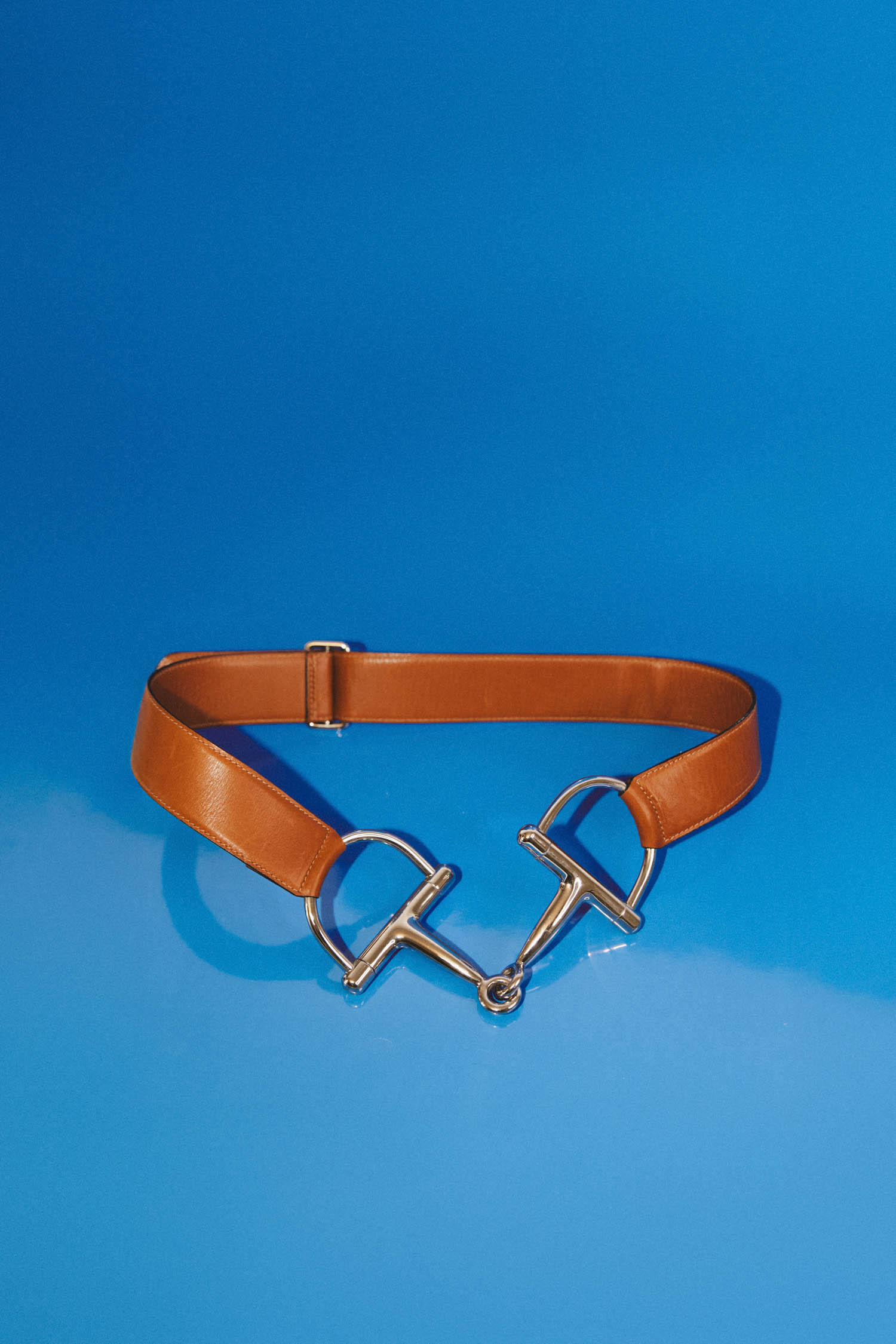 Gucci Vintage Gürtel mit Horsebit-Schnalle in Cognacfarben