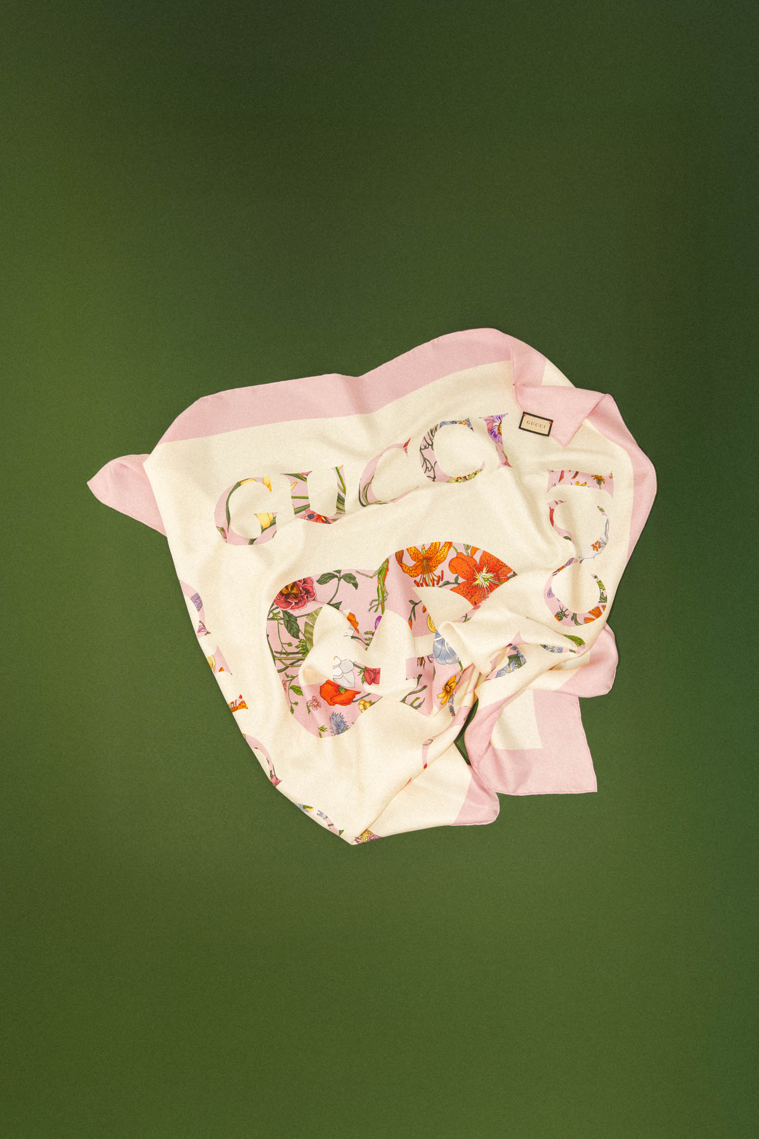 Gucci Seidentuch mit floralen Motiven